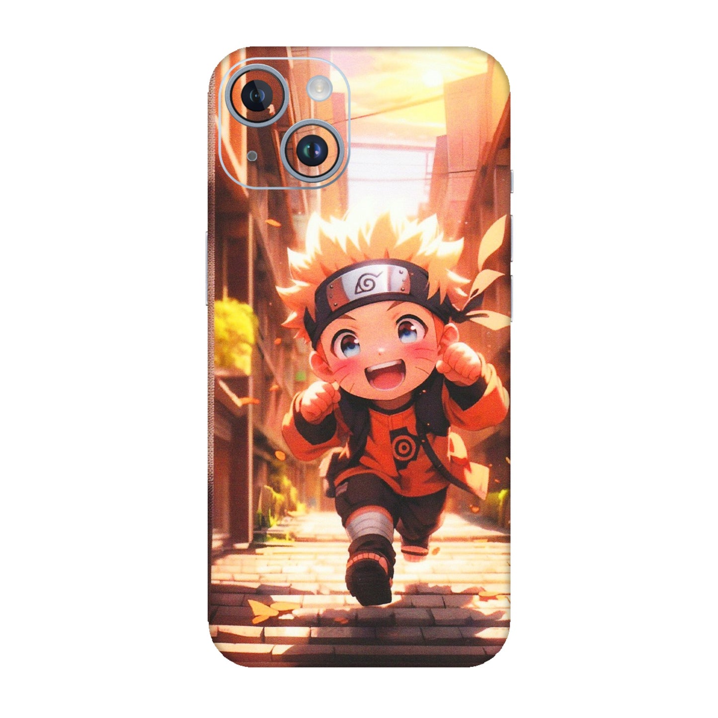 Apple iPhone Skins (All Models) - Naruto Cute Toon Running - Matte Finish (M-04) iPhone 14