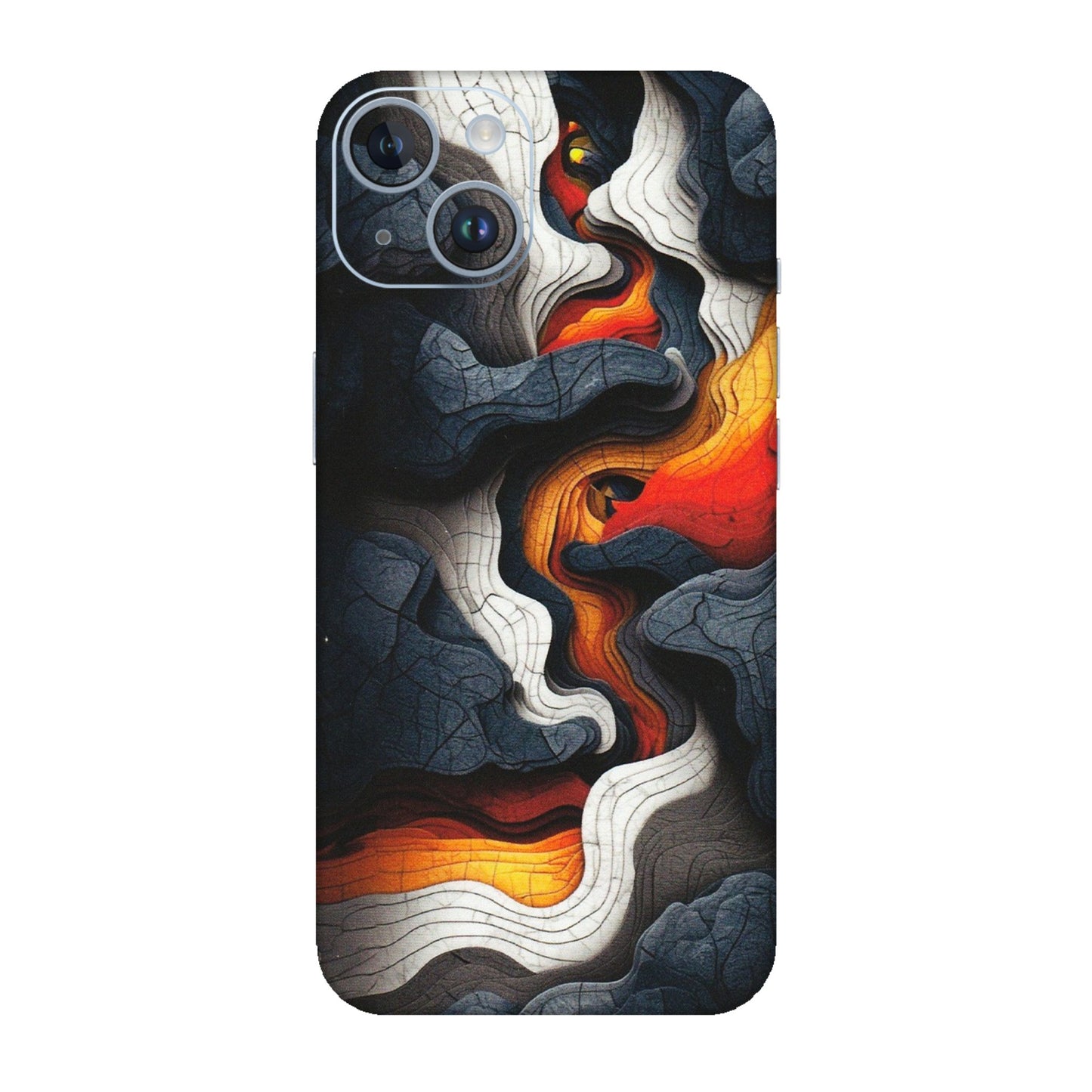 Apple iPhone Skins (All Models) - Abstract Volcanic Layers - Matte Finish (M-52) iPhone 14