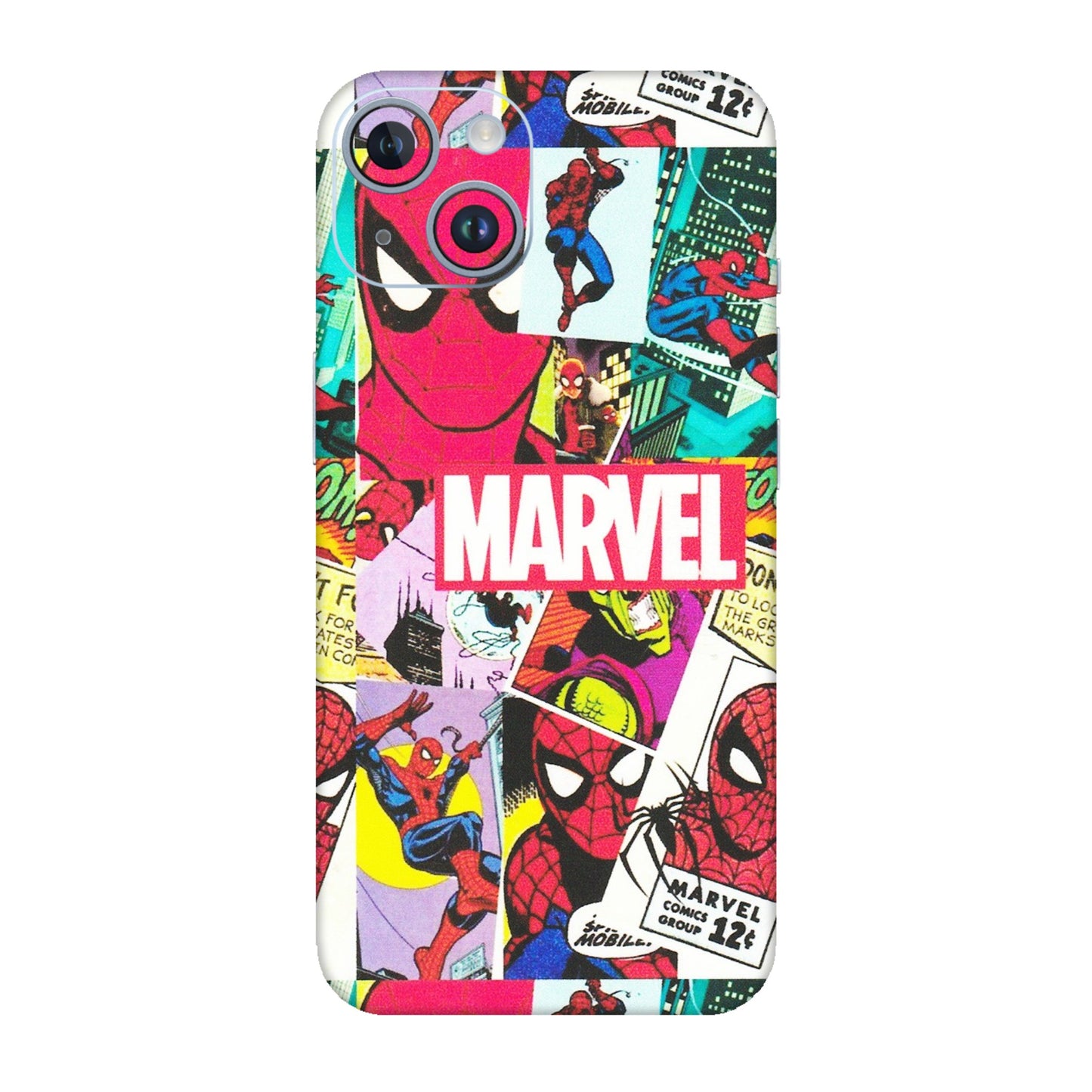 Apple iPhone Skins (All Models) - Marvel Comic Spiderman Grafitti - Matte Finish (M-72) iPhone 14