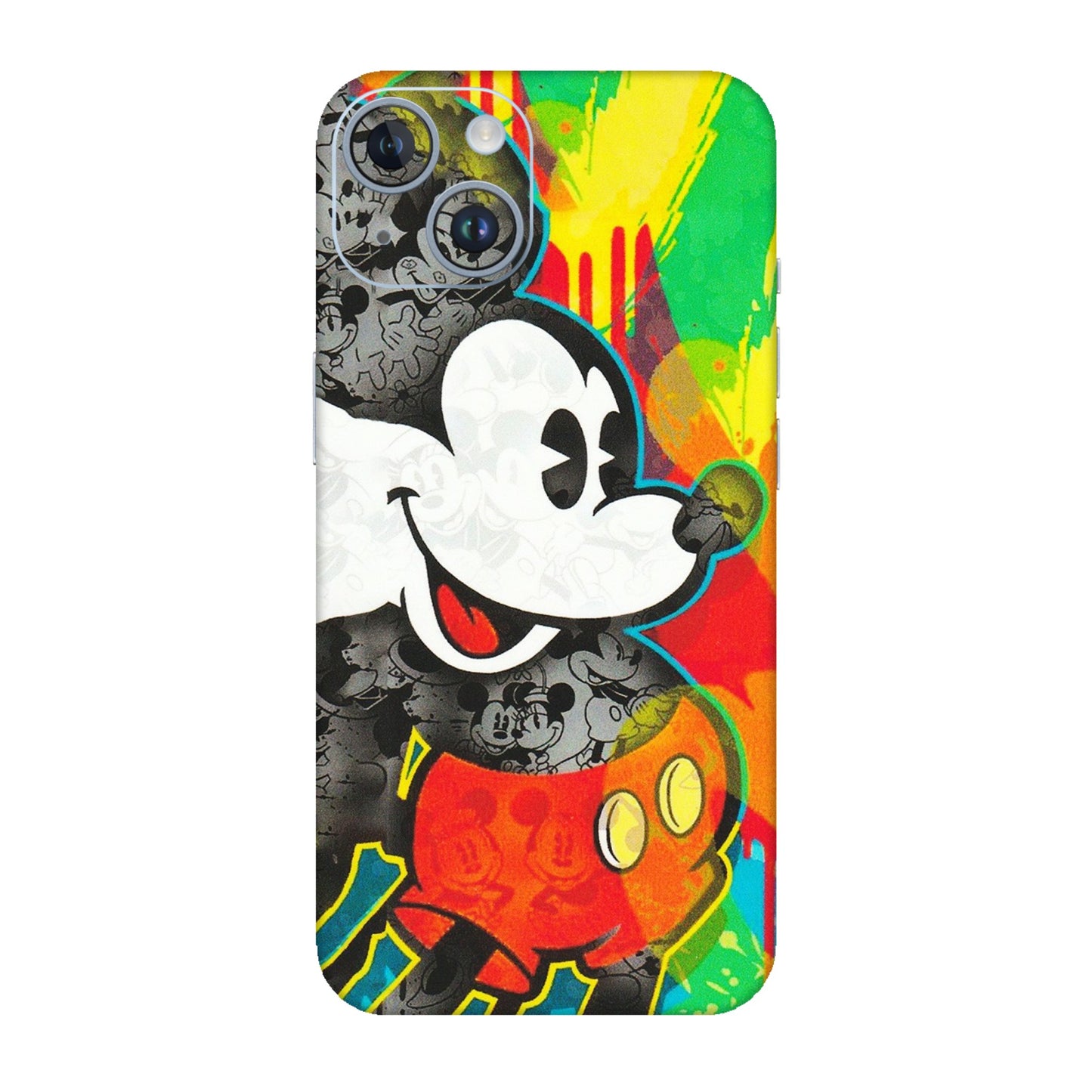 Apple iPhone Skins (All Models) - Multiple Mickey With Colourful Texture - Matte Finish (M-84) iPhone 14