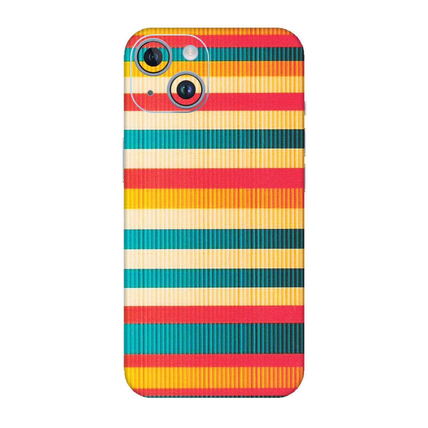 Apple iPhone Skins (All Models) - Colourful Stripes Soothing Effect - Matte Finish (M-86) iPhone 14