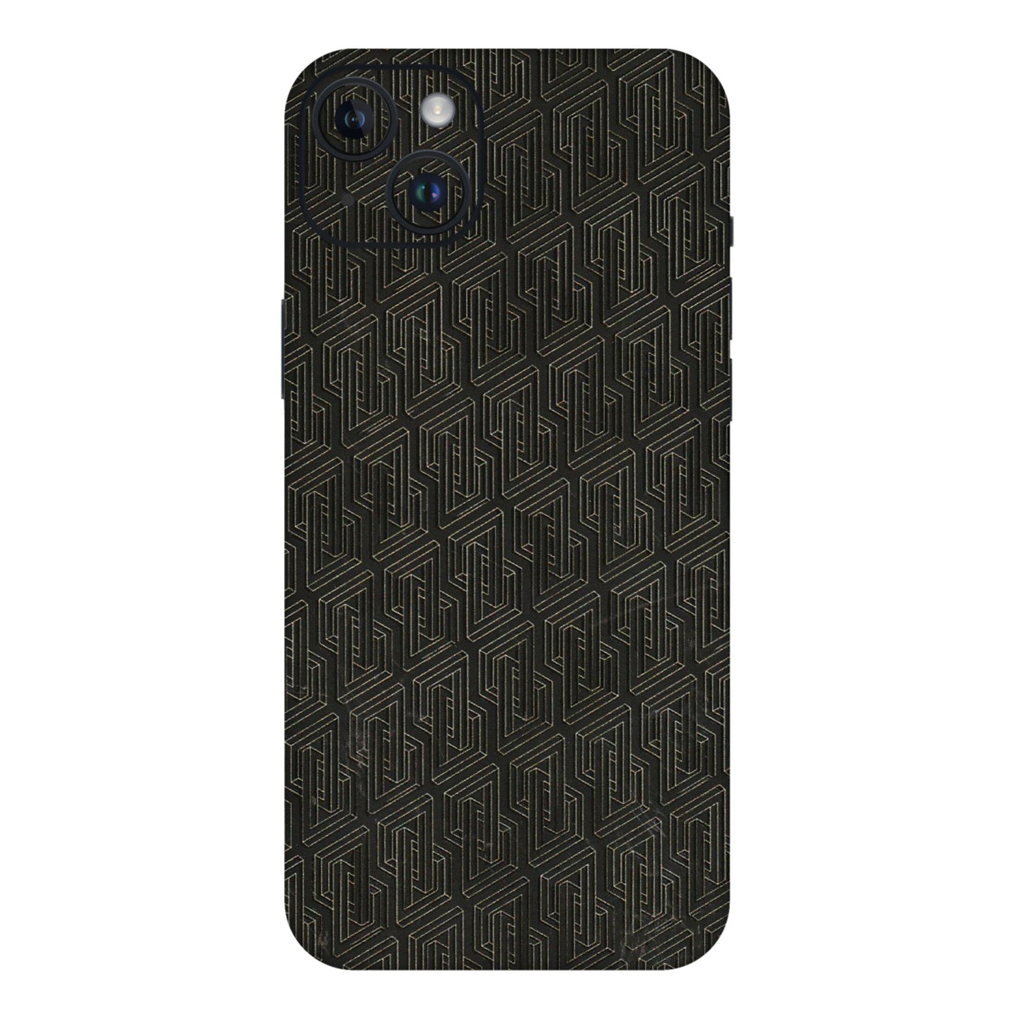 Apple iPhone Skins (All Models) - Black Abstract Pattern - 3D Embossed Finish (L-117) iPhone 14 Plus