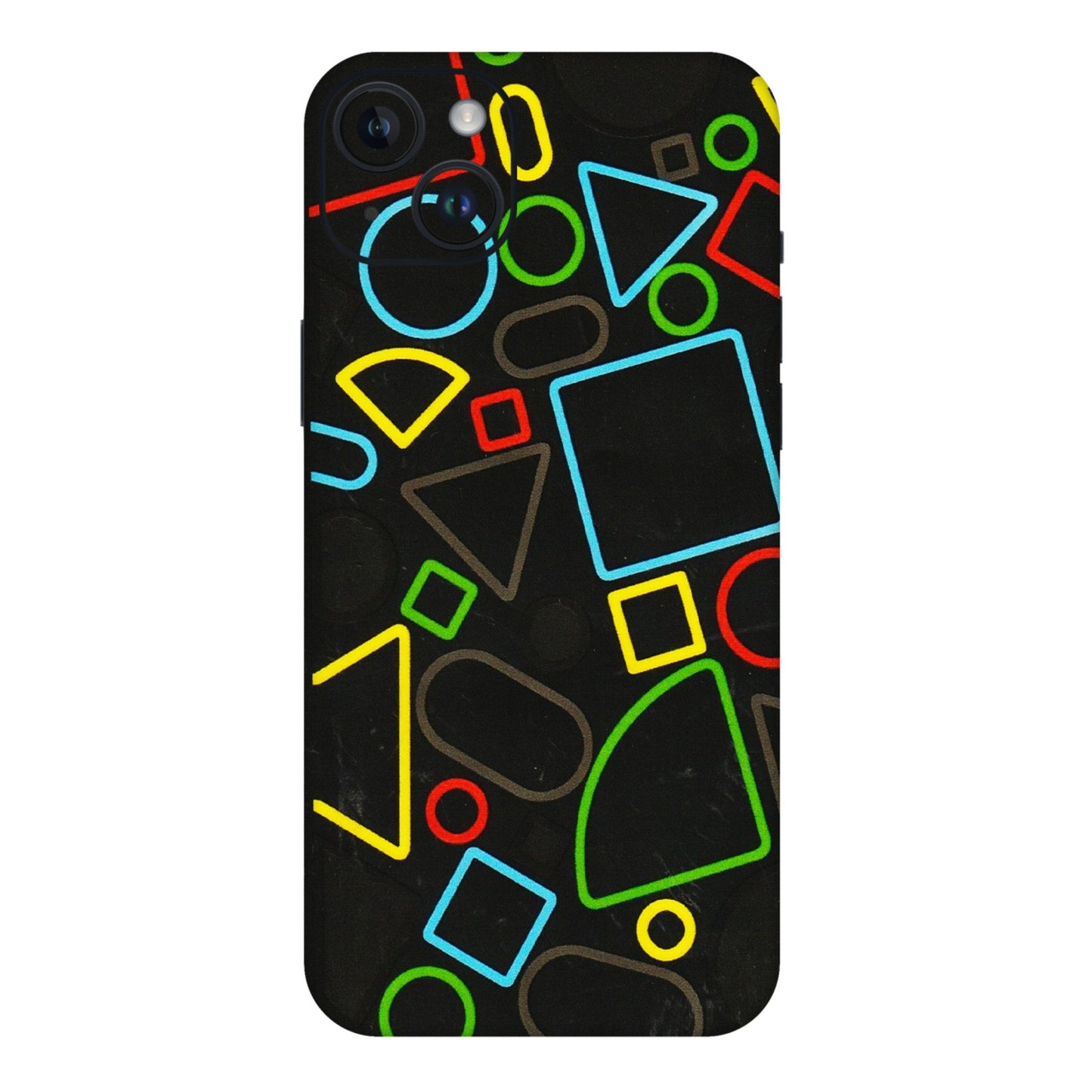 Apple iPhone Skins (All Models) - Black Shapes - 3D Embossed Finish (L-131) iPhone 14 Plus