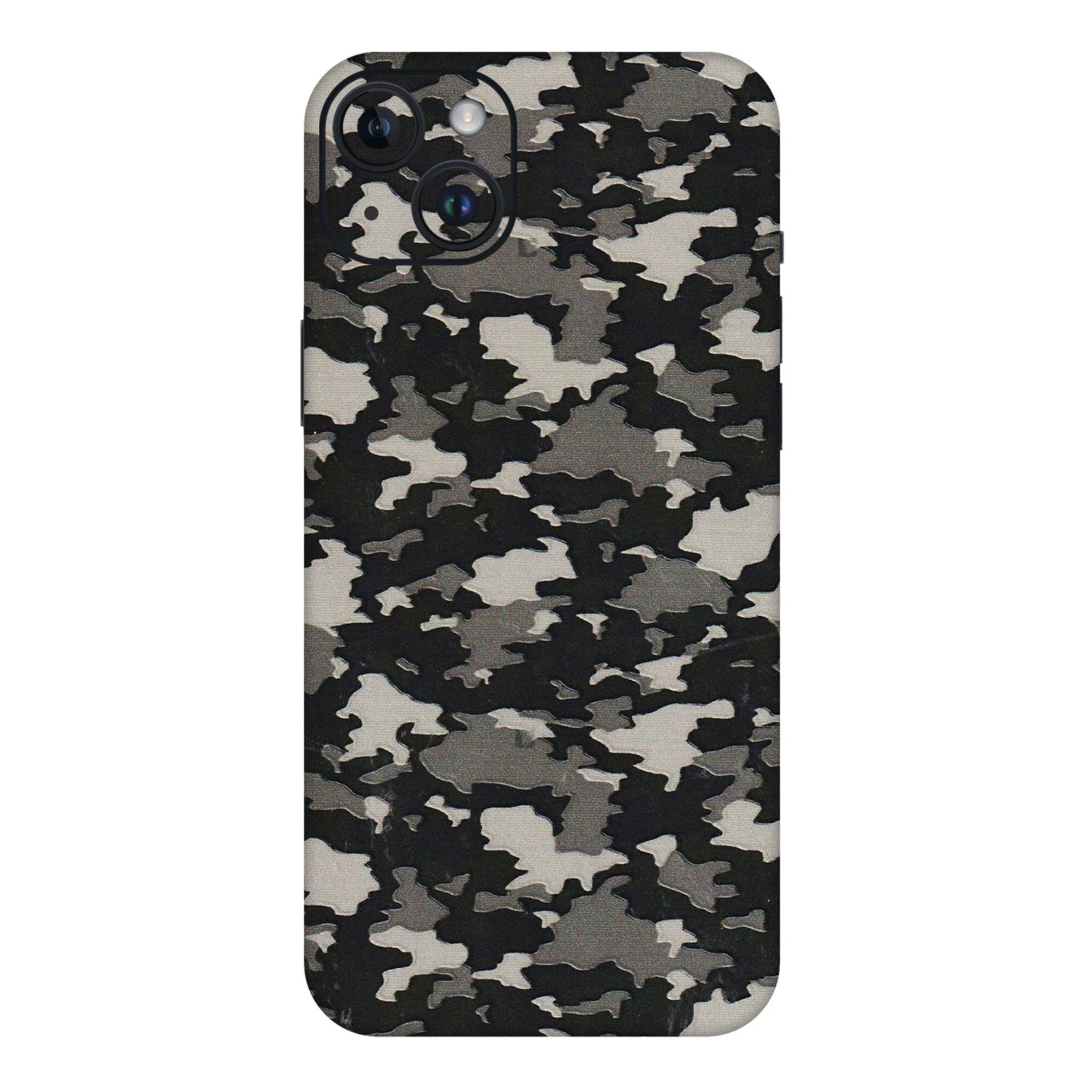 Apple iPhone Skins (All Models) - Black/Grey Camoflaunge - 3D Embossed Finish (L-142) iPhone 14 Plus
