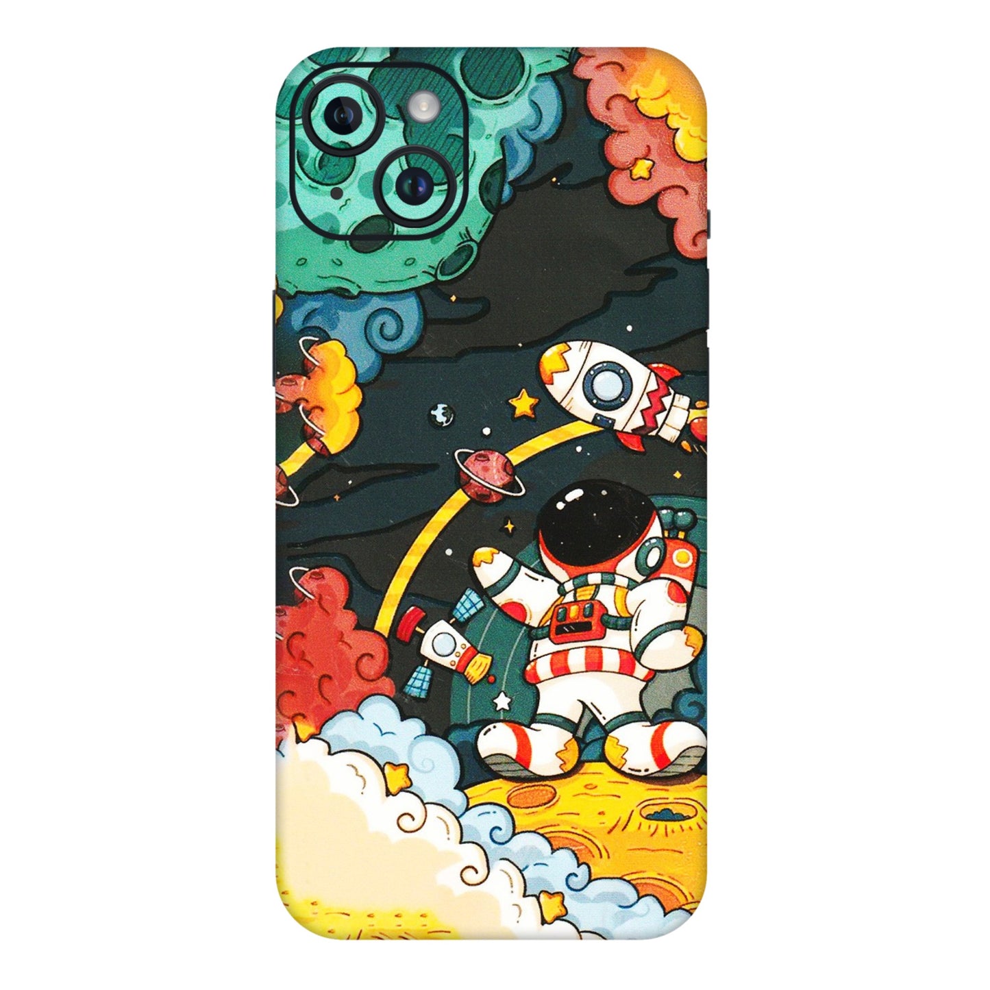 Apple iPhone Skins (All Models) - Astronauts & Spaceship - 3D Embossed Finish (L-145) iPhone 14 Plus