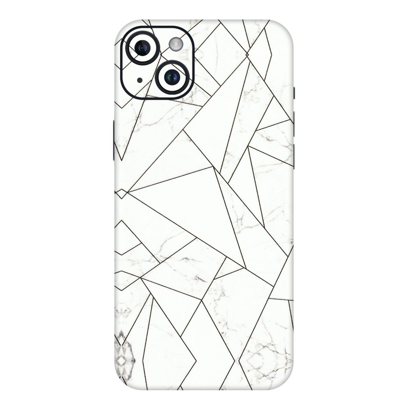 Apple iPhone Skins (All Models) - Luxury White Marble Effect - 3D Embossed Finish (L-168) iPhone 14 Plus