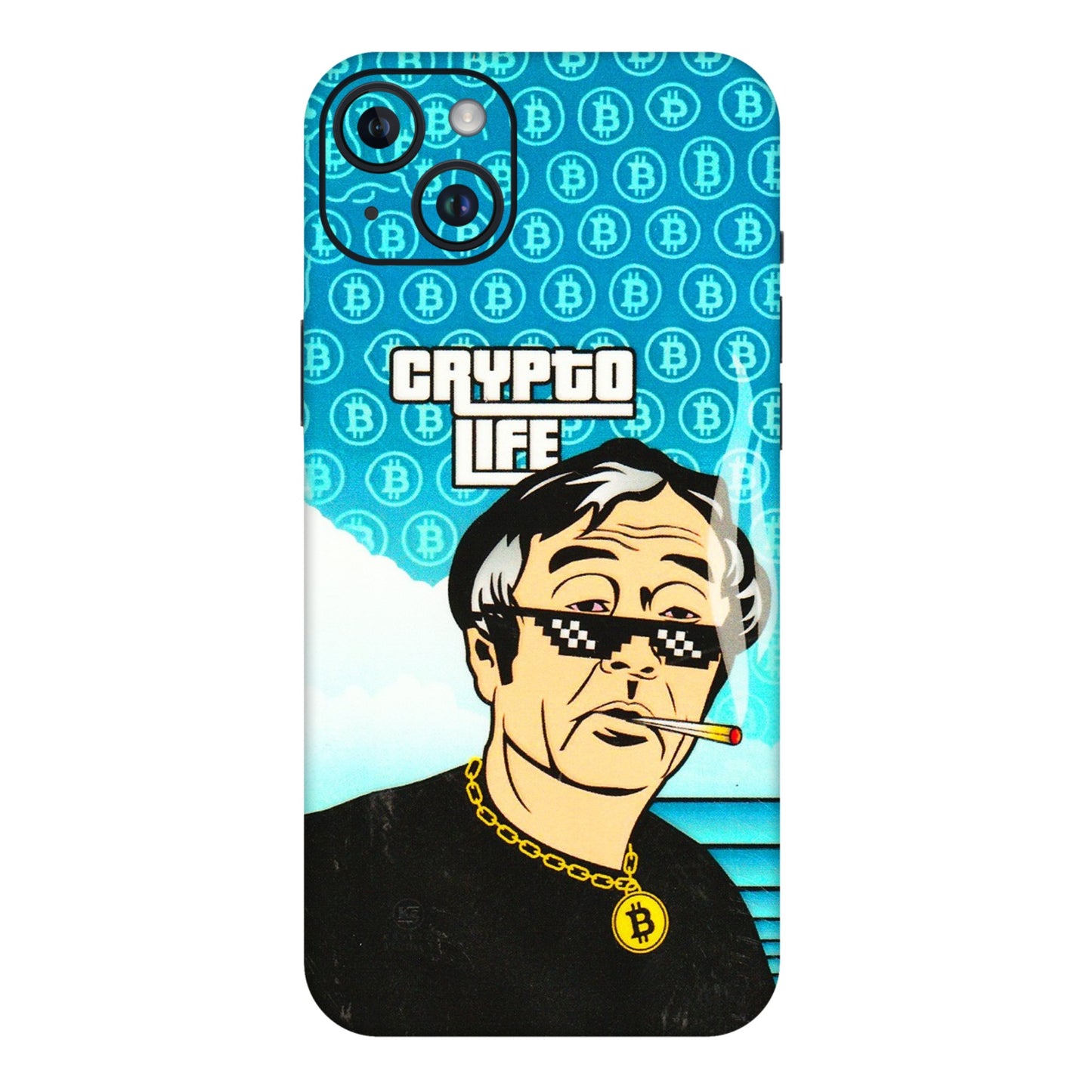 Apple iPhone Skins (All Models) - Crypto Thug Life - 3D Embossed Finish (L-179) iPhone 14 Plus