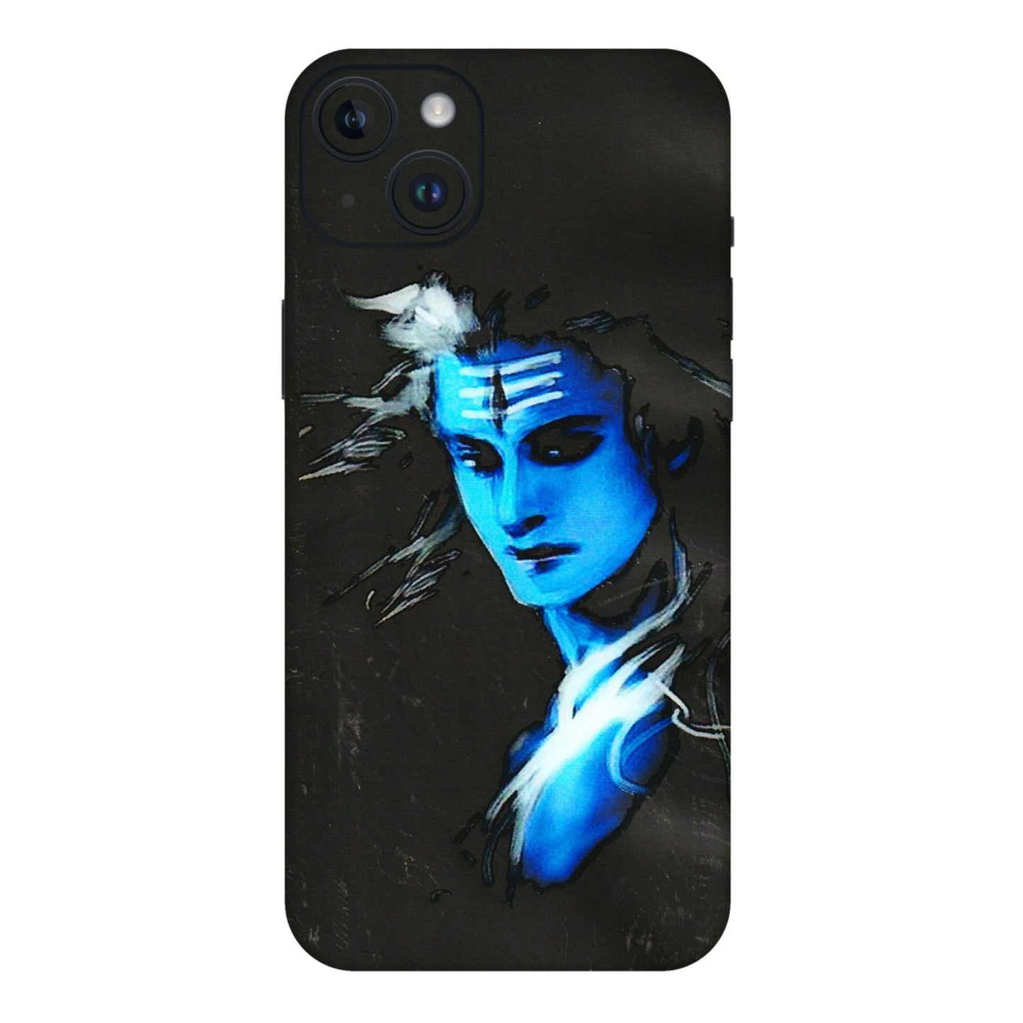 Apple iPhone Skins (All Models) - Har Har Mahadev Blue/Black - 3D Embossed Finish (L-185) iPhone 14 Plus