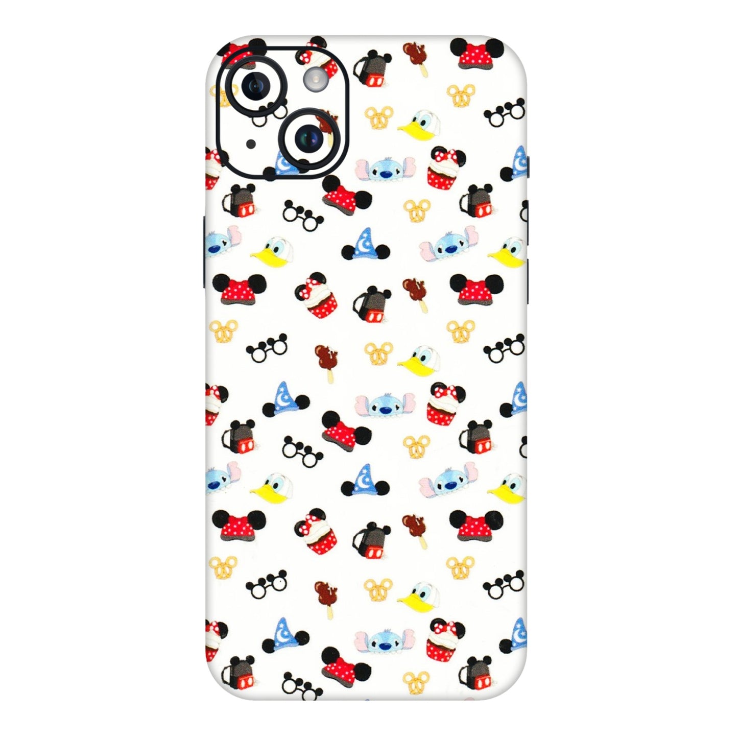Apple iPhone Skins (All Models) - Minnie Mouse & Donald Doodles s - 3D Embossed Finish (L-194) iPhone 14 Plus