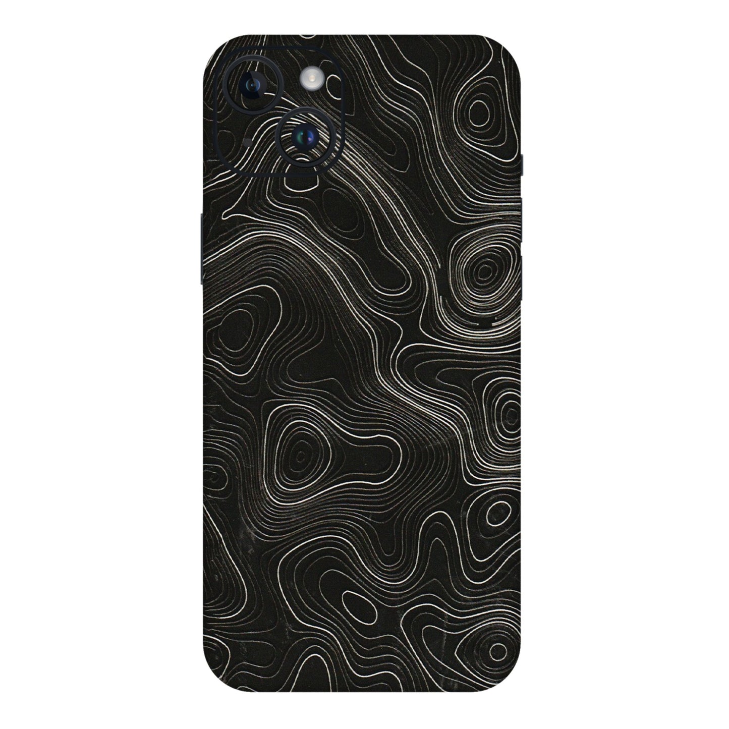 Apple iPhone Skins (All Models) - Black Swirl - 3D Embossed Finish (L-196) iPhone 14 Plus