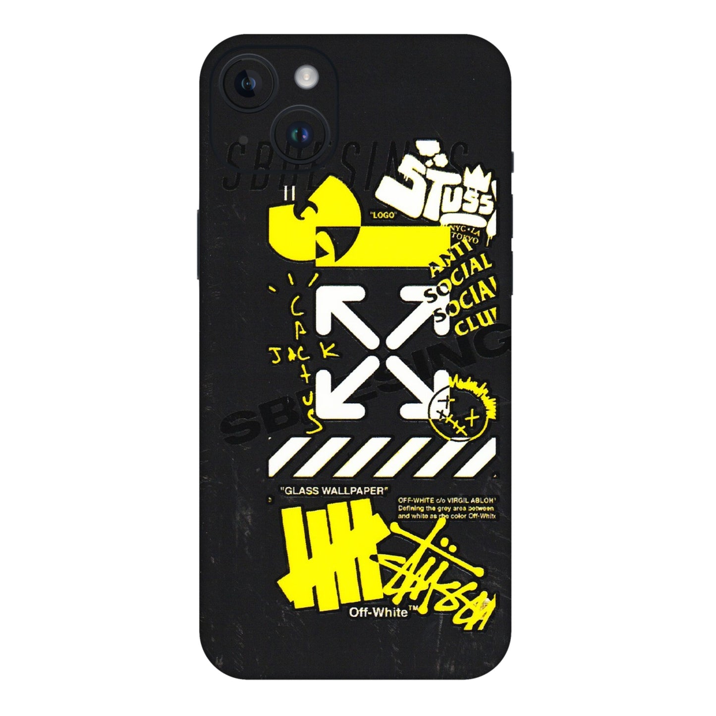 Apple iPhone Skins (All Models) - Anti Social Graffiti - 3D Embossed Finish (L-198) iPhone 14 Plus