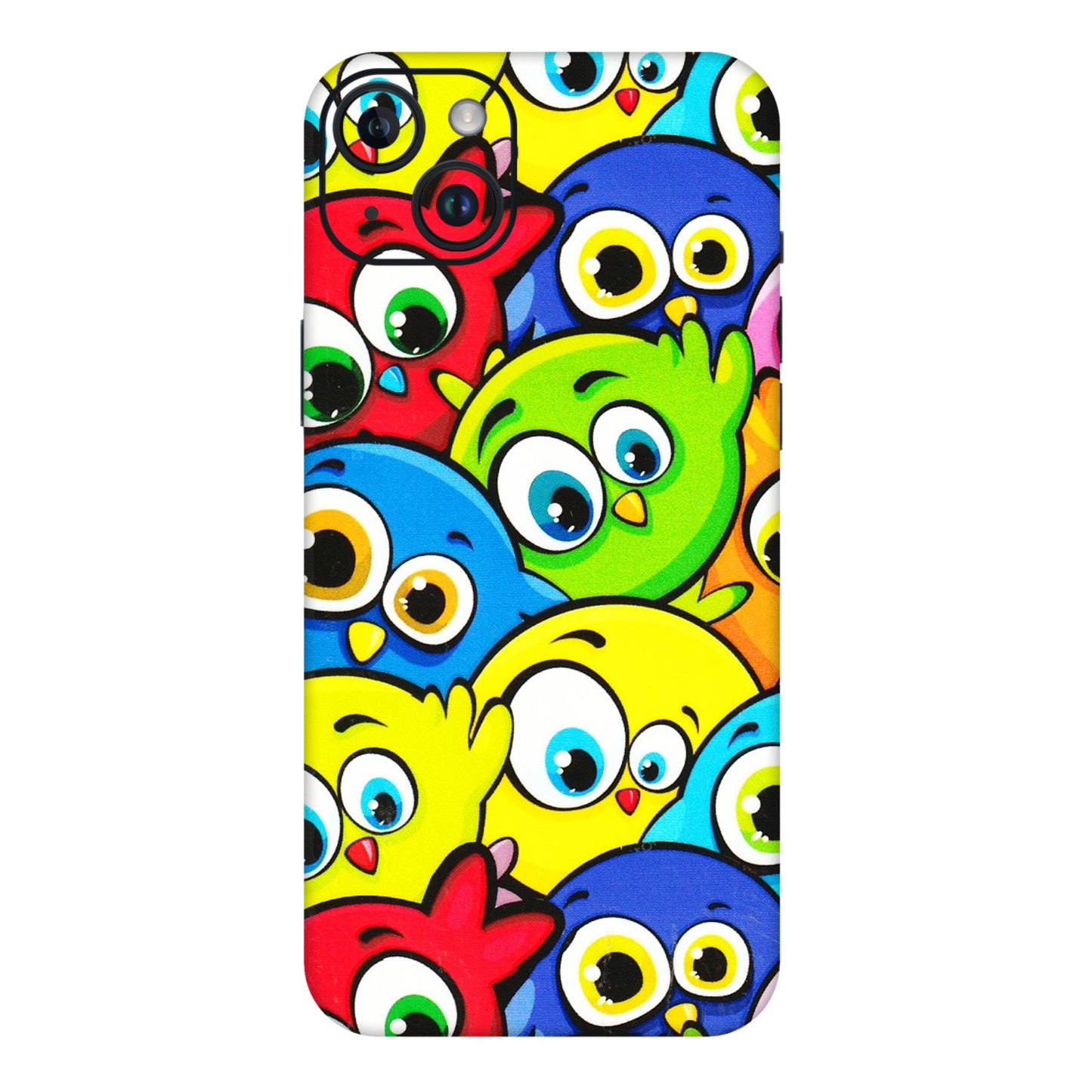 Apple iPhone Skins (All Models) - Cute Fluffy Birds - 3D Embossed Finish (L-213) iPhone 14 Plus