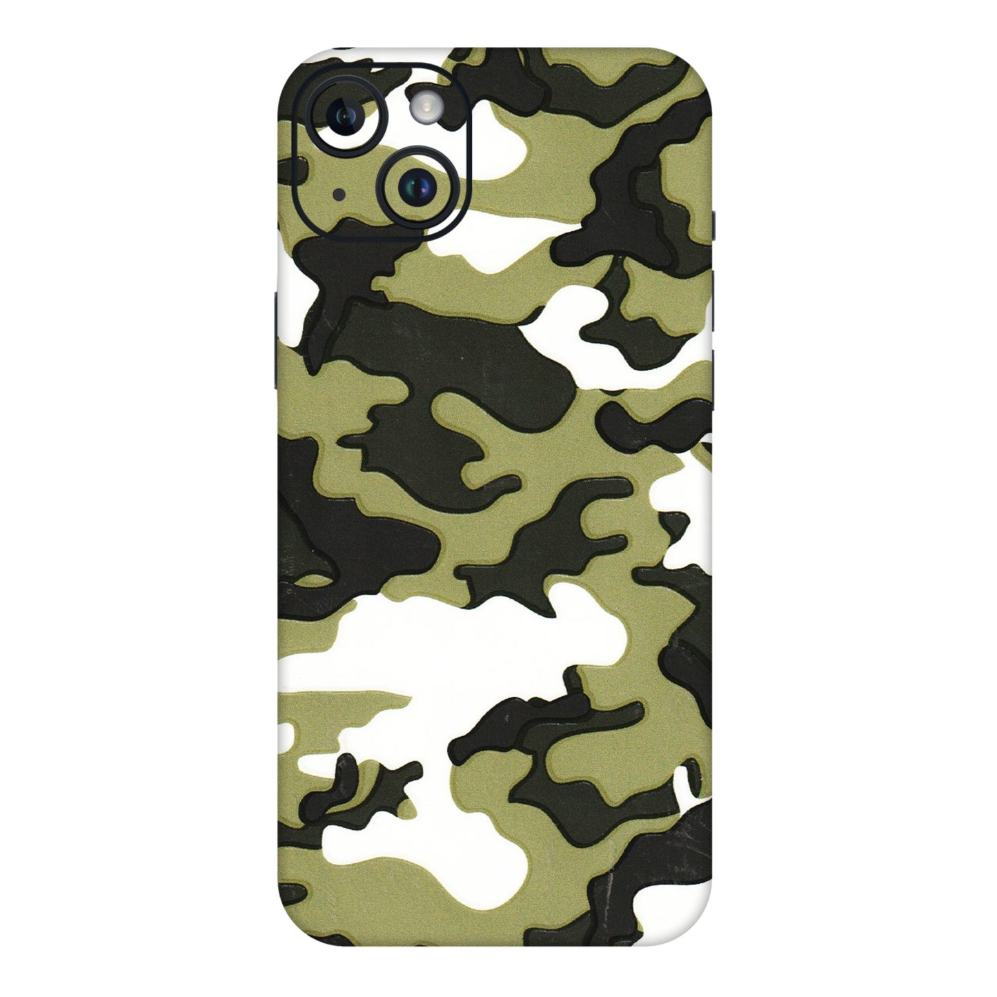 Apple iPhone Skins (All Models) - Camouflages White And Green - 3D Embossed Finish (L-243) iPhone 14 Plus