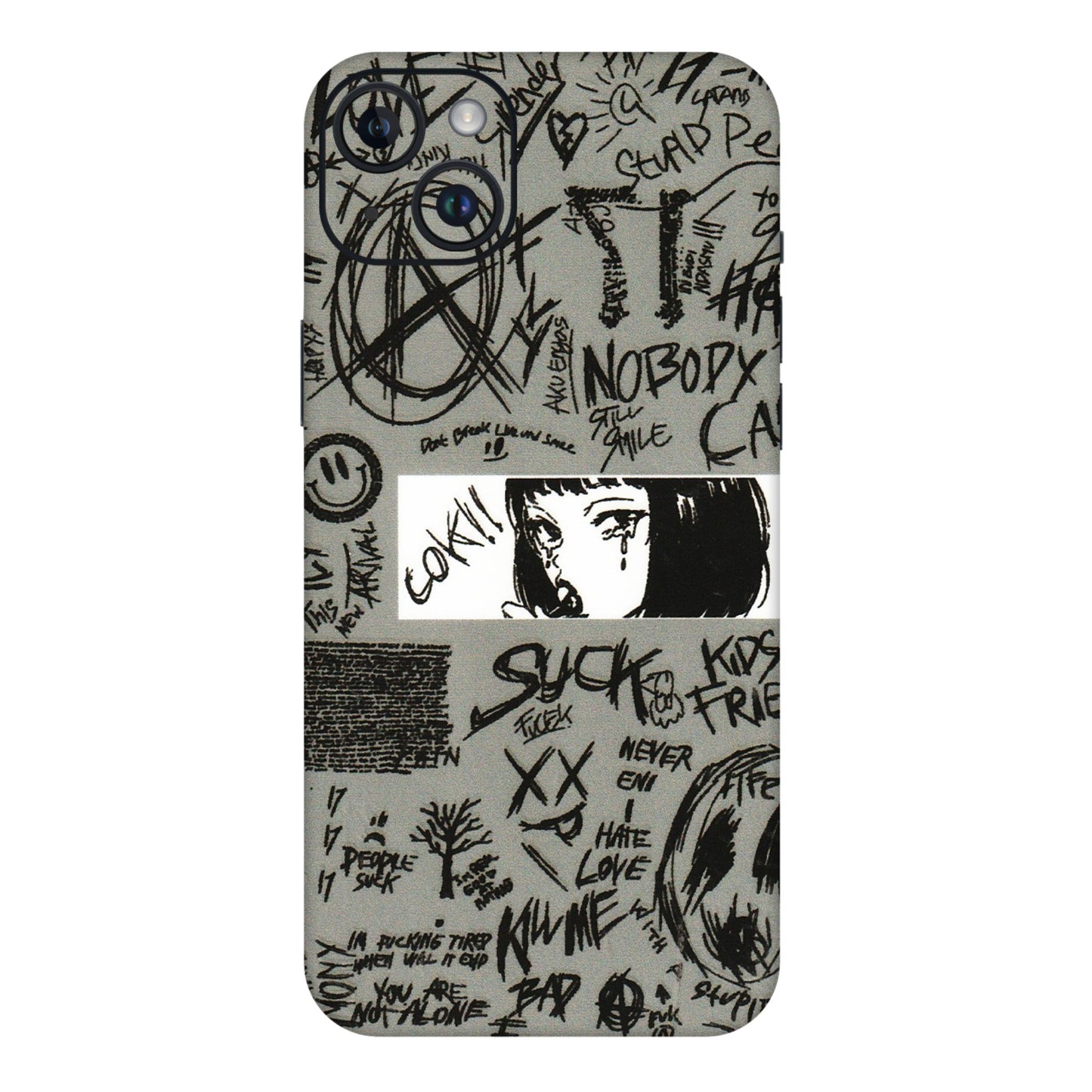 Apple iPhone Skins (All Models) - Never Have Love Anime - 3D Embossed Finish (L-260) iPhone 14 Plus