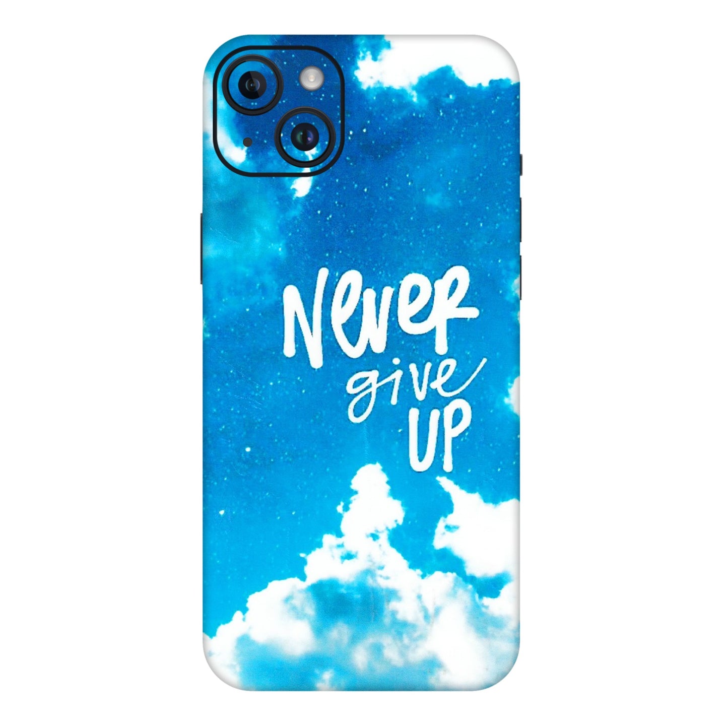 Apple iPhone Skins (All Models) - Never Give Up - 3D Embossed Finish (L-279) iPhone 14 Plus