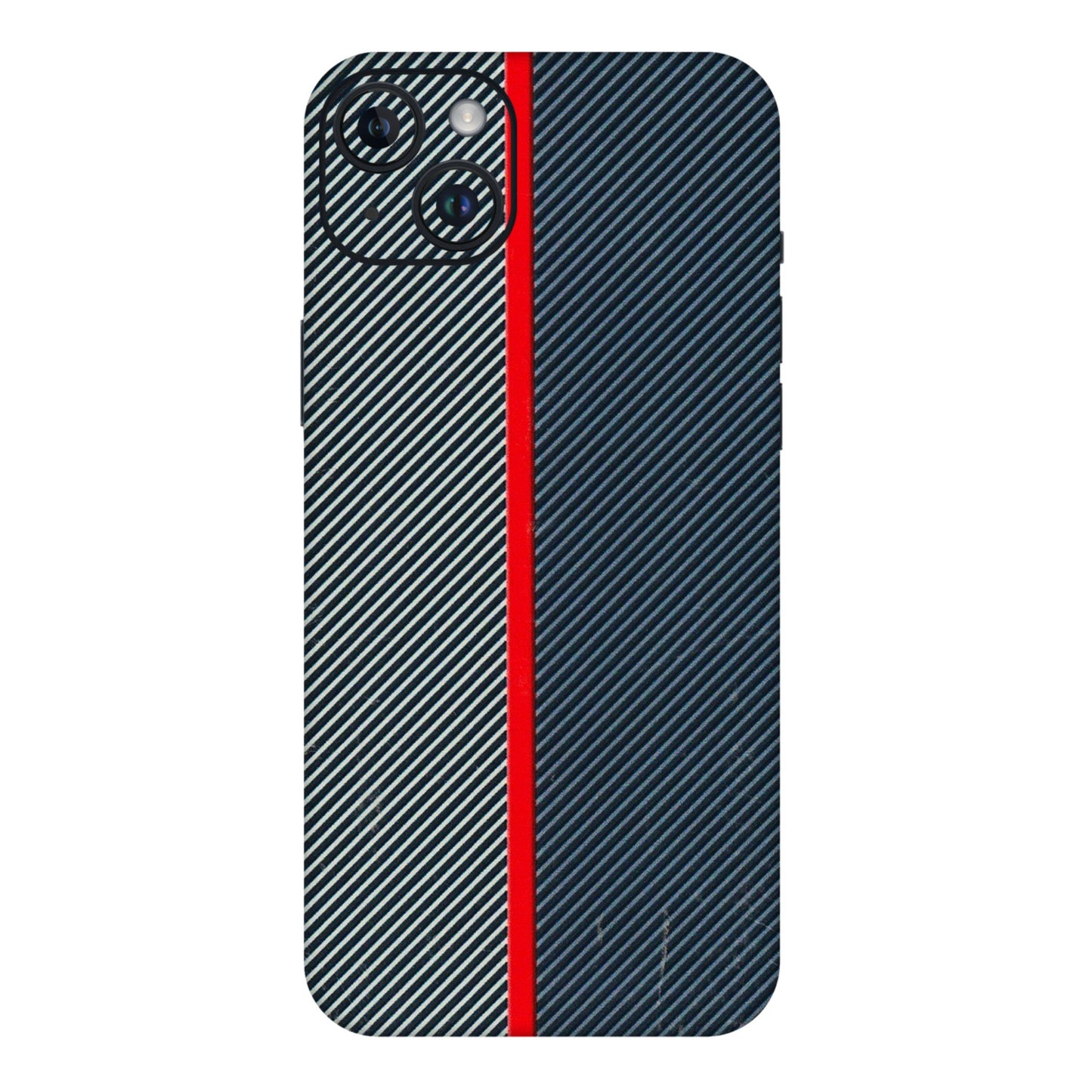 Apple iPhone Skins (All Models) - Blue Sober Lines - 3D Embossed Finish (L-305) iPhone 14 Plus