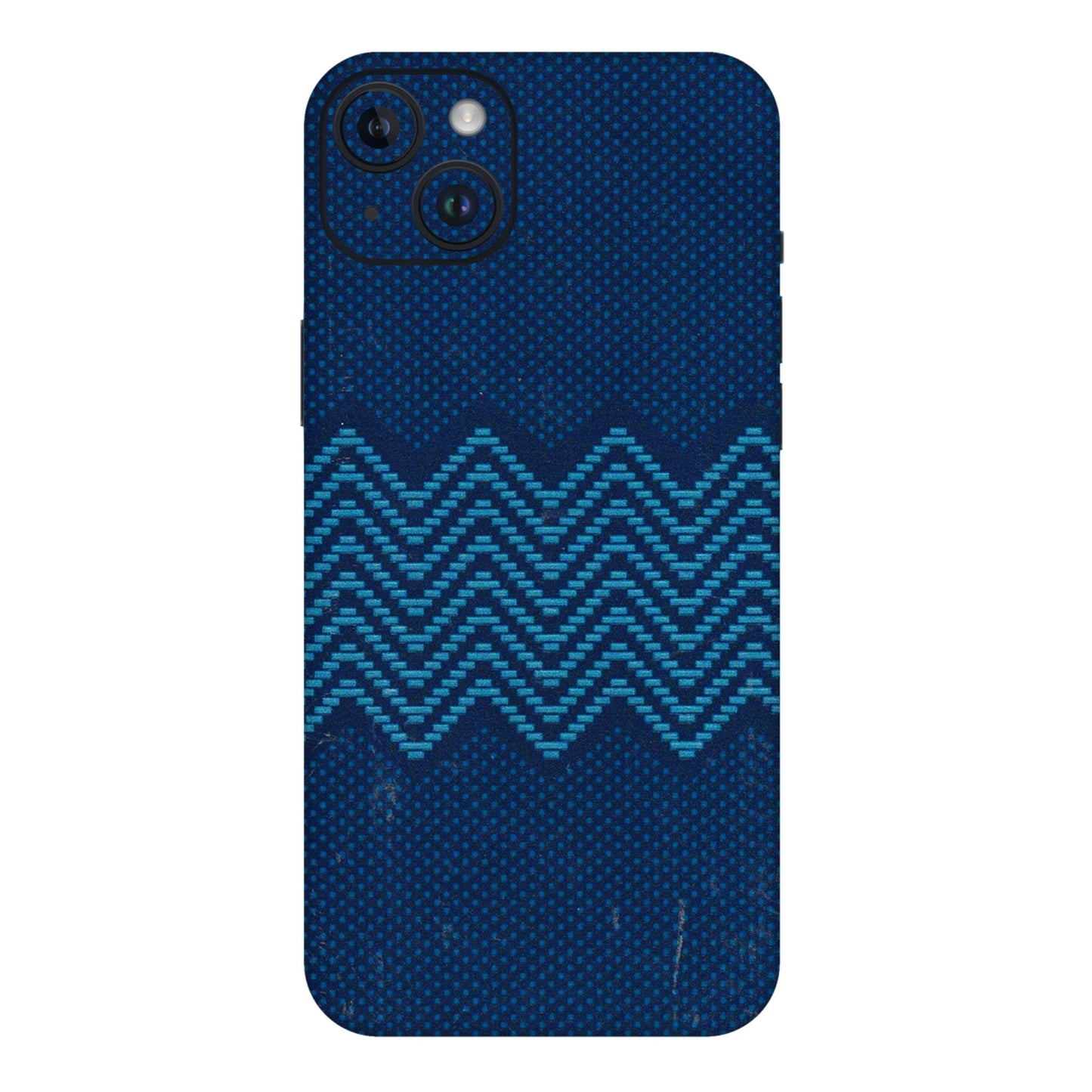 Apple iPhone Skins (All Models) - Blue Sober Waves - 3D Embossed Finish (L-306) iPhone 14 Plus