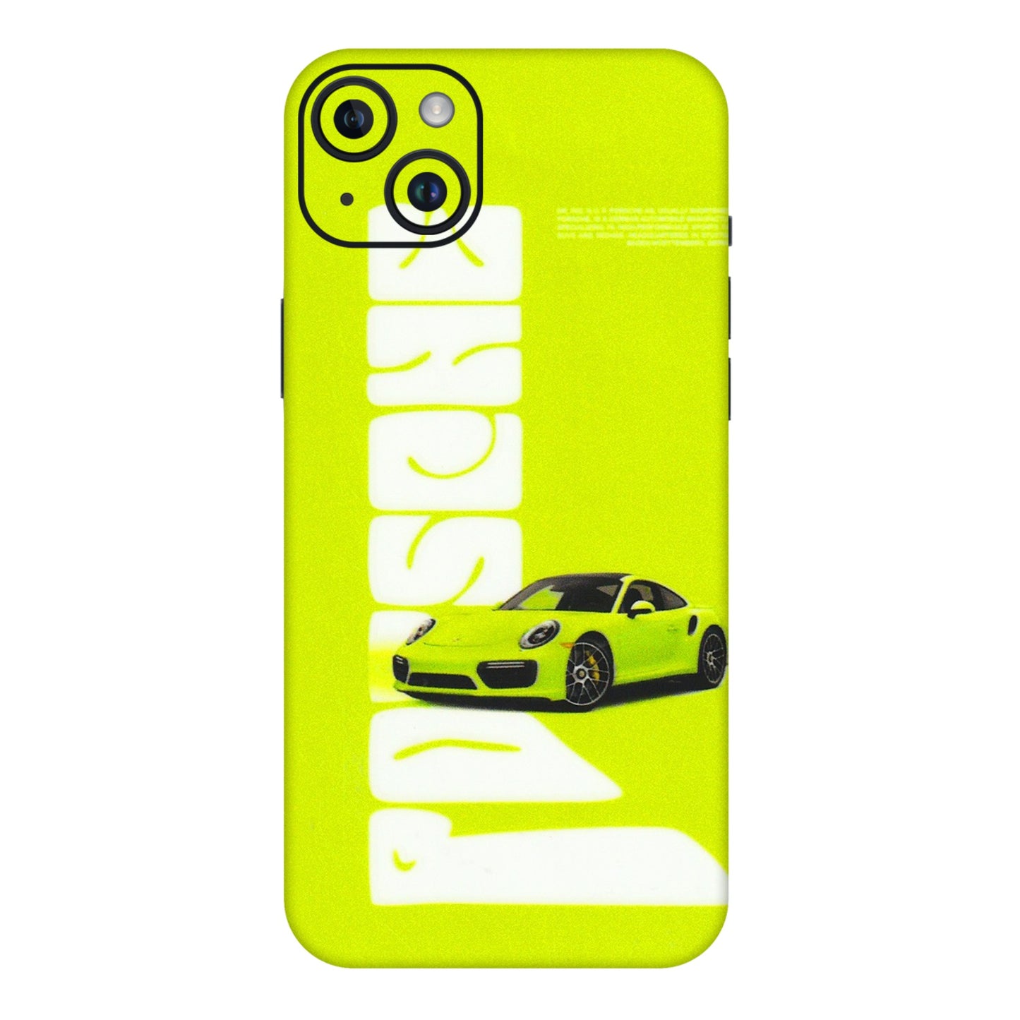 Apple iPhone Skins (All Models) - Lime Green Porche - 3D Embossed Finish (L-30) iPhone 14 Plus