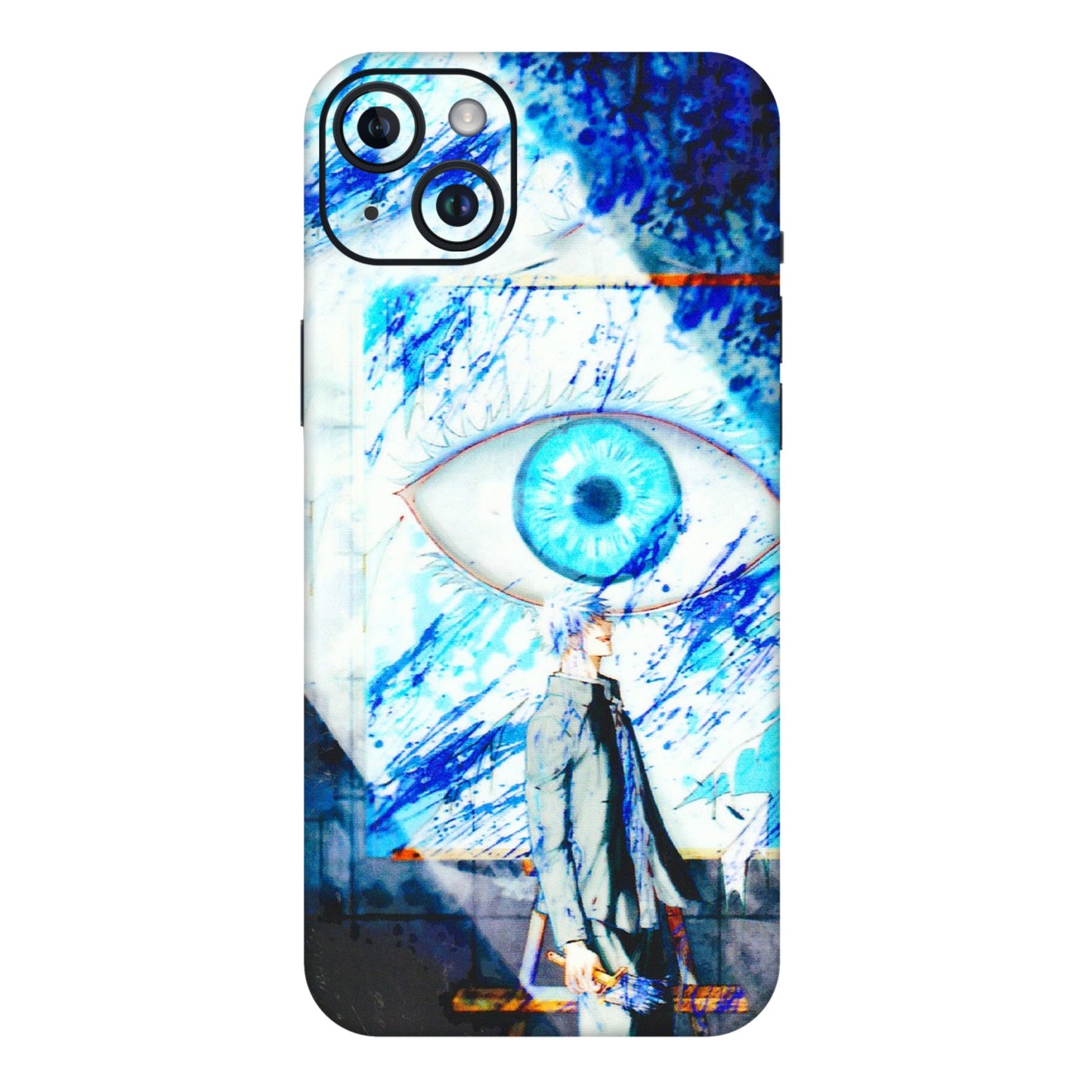 Apple iPhone Skins (All Models) - Anime Sea Blue Eye - 3D Embossed Finish (L-318) iPhone 14 Plus