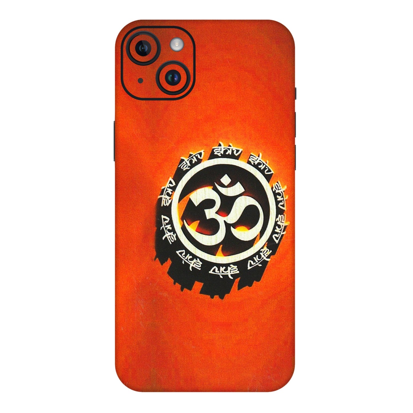 Apple iPhone Skins (All Models) - Aum Shiv Orange - 3D Embossed Finish (L-32) iPhone 14 Plus