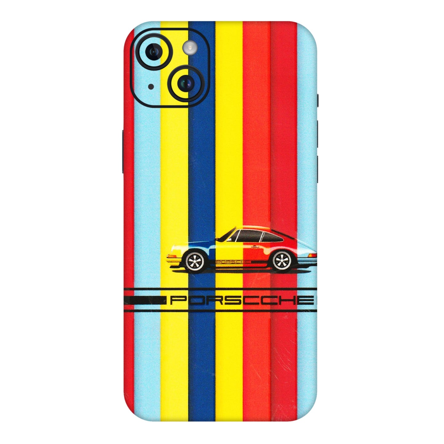 Apple iPhone Skins (All Models) - Multicolour Porche - 3D Embossed Finish (L-39) iPhone 14 Plus