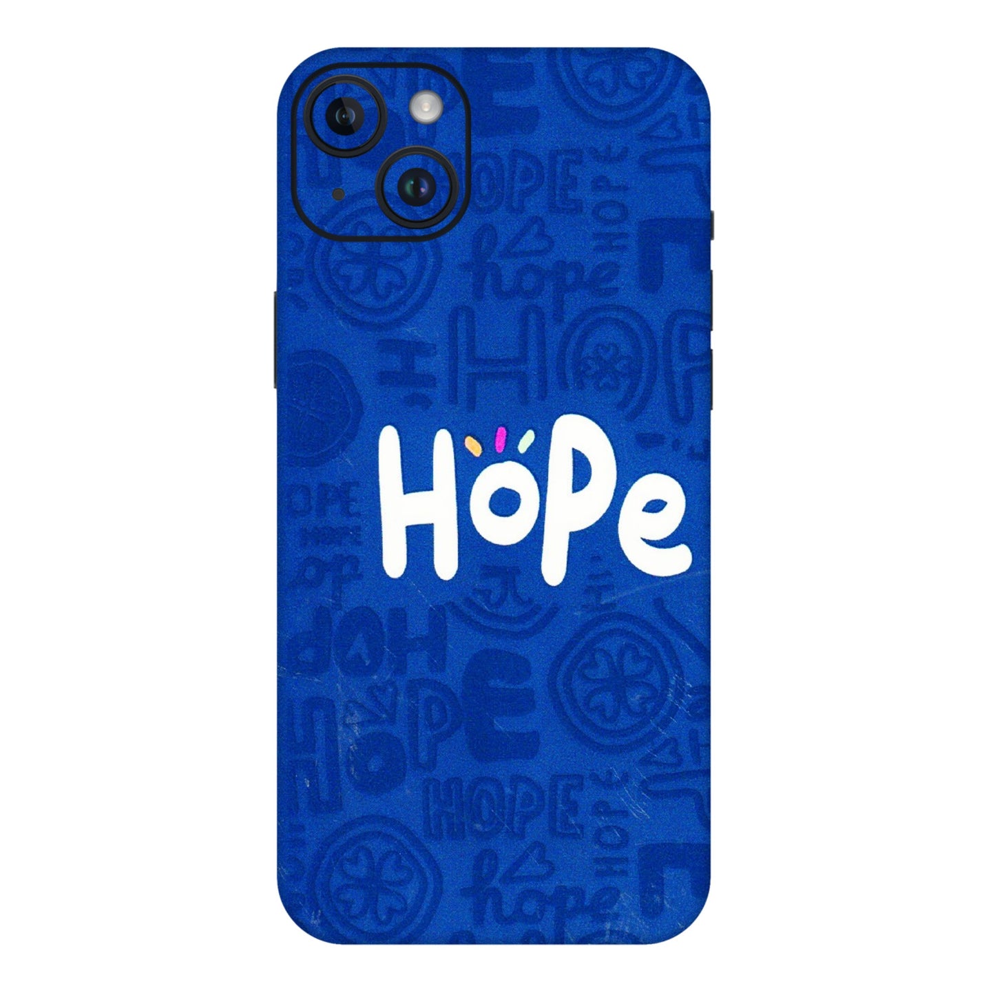 Apple iPhone Skins (All Models) - Hope Doodles Blue - 3D Embossed Finish (L-43) iPhone 14 Plus