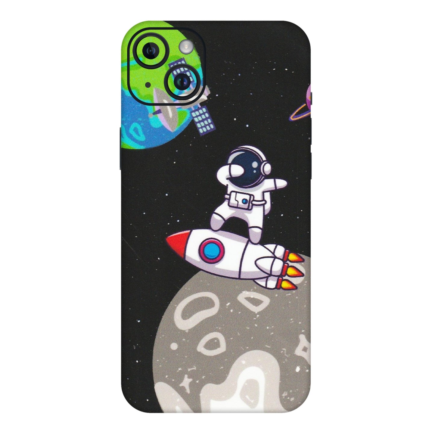 Apple iPhone Skins (All Models) - Astronaut Vibing Toon Running - Matte Finish (M-39) iPhone 14 Plus
