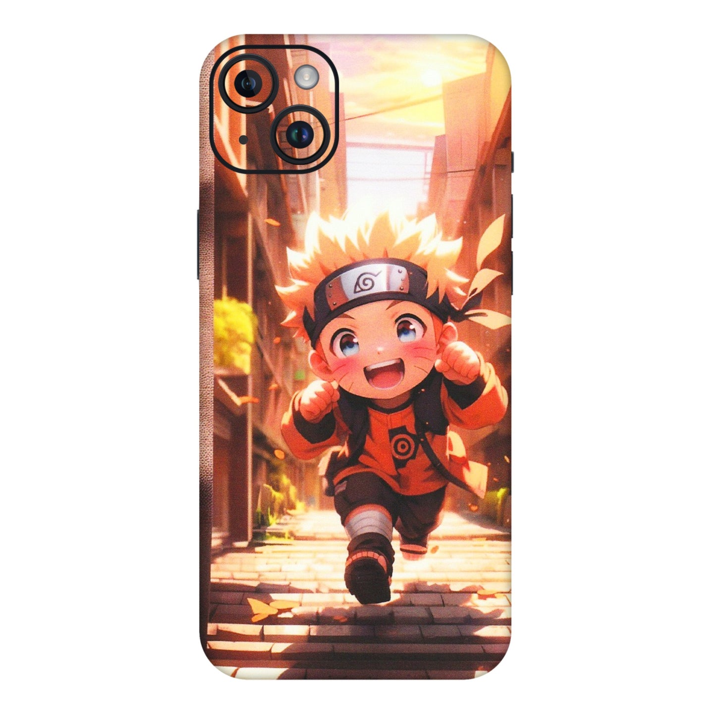 Apple iPhone Skins (All Models) - Naruto Cute Toon Running - Matte Finish (M-04) iPhone 14 Plus
