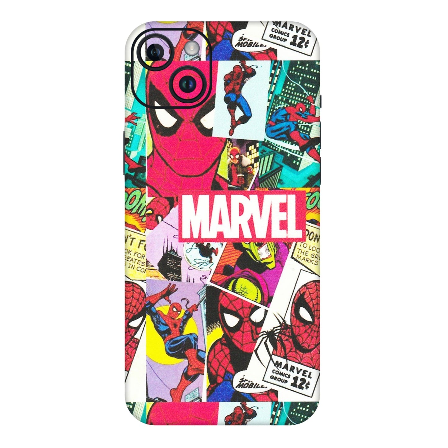 Apple iPhone Skins (All Models) - Marvel Comic Spiderman Grafitti - Matte Finish (M-72) iPhone 14 Plus