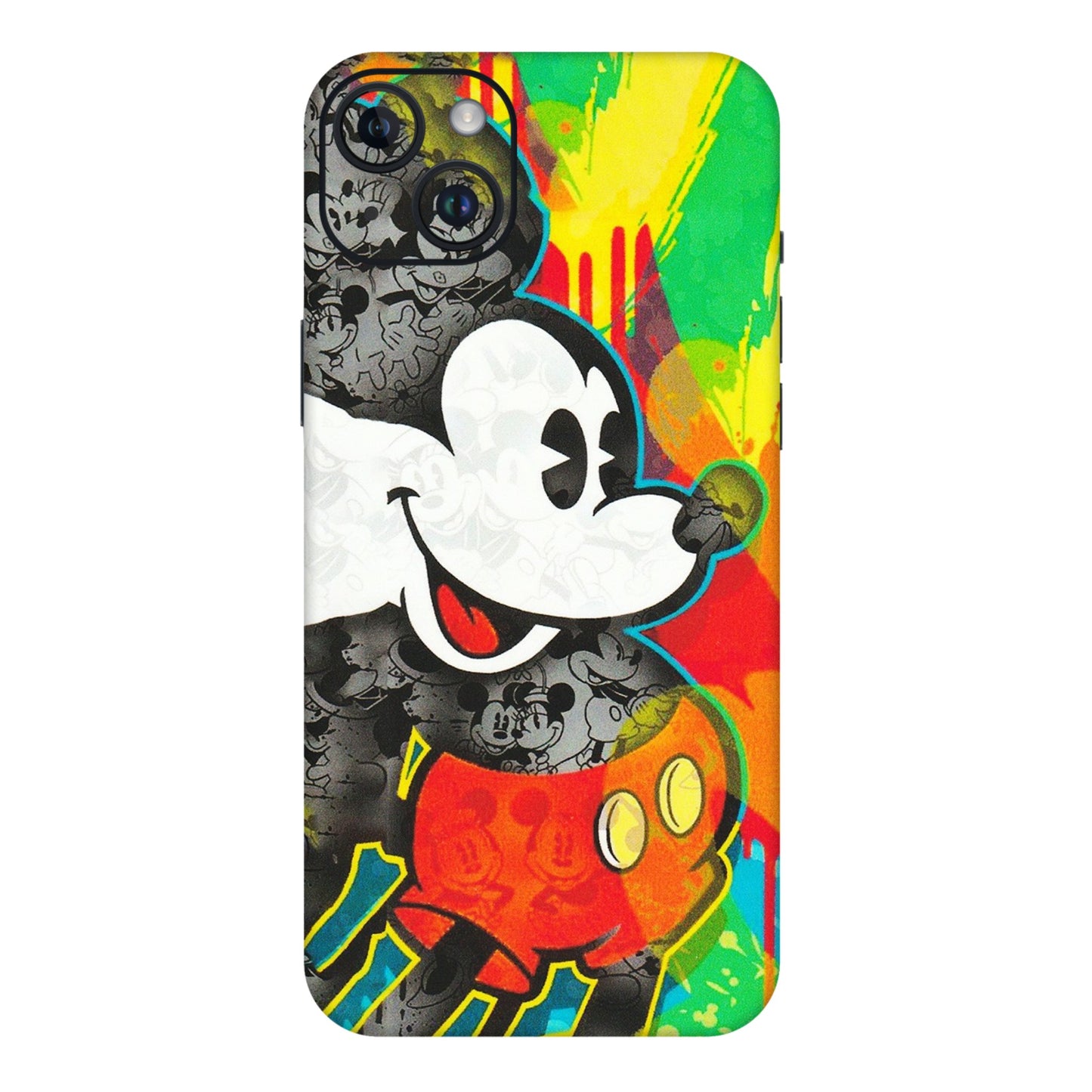 Apple iPhone Skins (All Models) - Multiple Mickey With Colourful Texture - Matte Finish (M-84) iPhone 14 Plus
