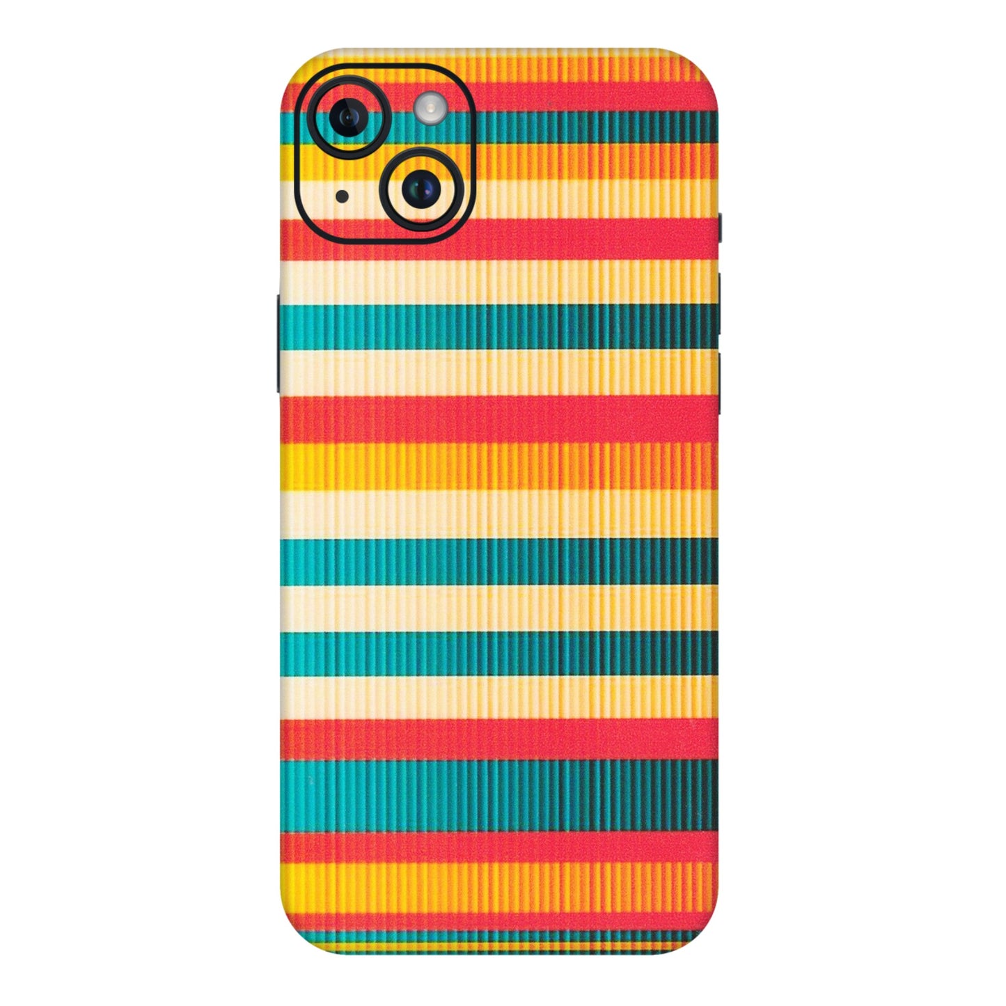Apple iPhone Skins (All Models) - Colourful Stripes Soothing Effect - Matte Finish (M-86) iPhone 14 Plus