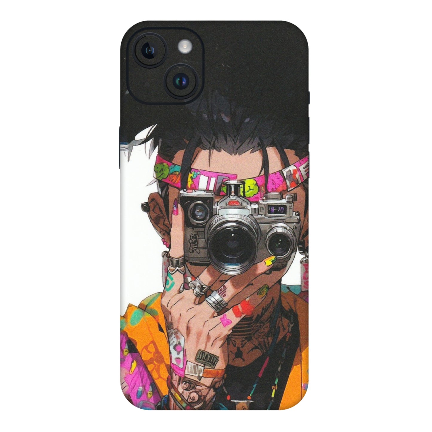 Apple iPhone Skins (All Models) - Camera Lover Girl - Matte Finish (M-09) iPhone 14 Plus