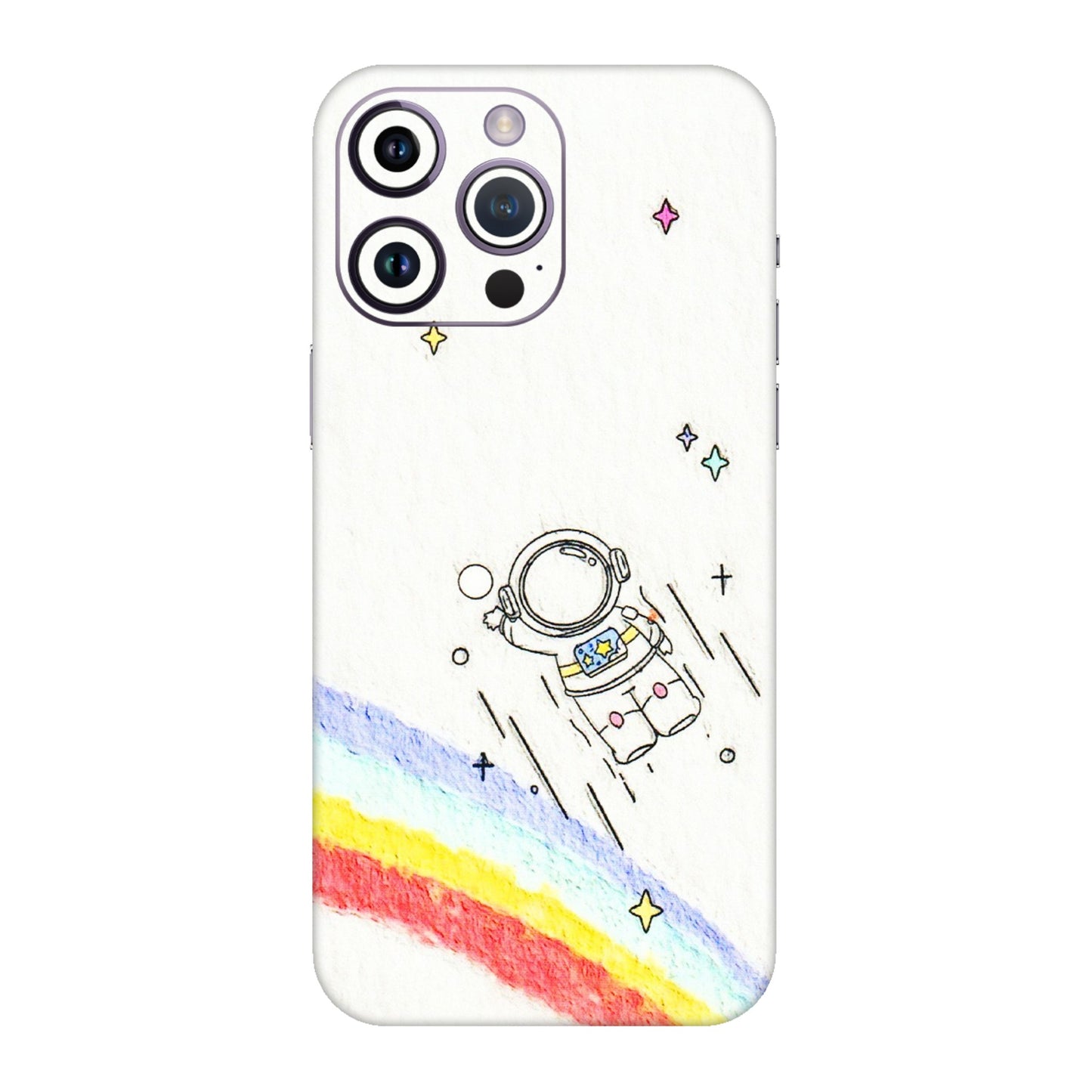 Apple iPhone Skins (All Models) - Milkyway Astronaut - 3D Embossed Finish (L-110) iPhone 14 Pro