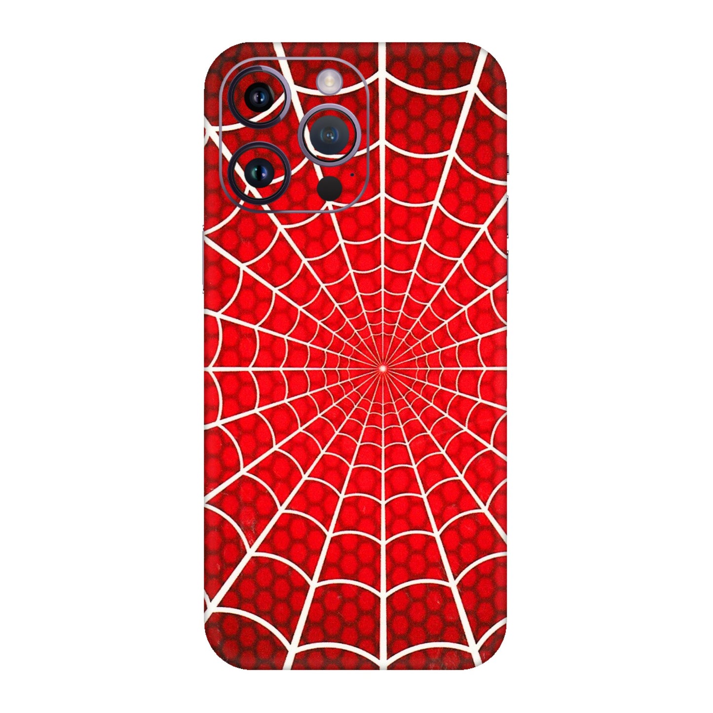 Apple iPhone Skins (All Models) - Classic Spidey Web - 3D Embossed Finish (L-115) iPhone 14 Pro
