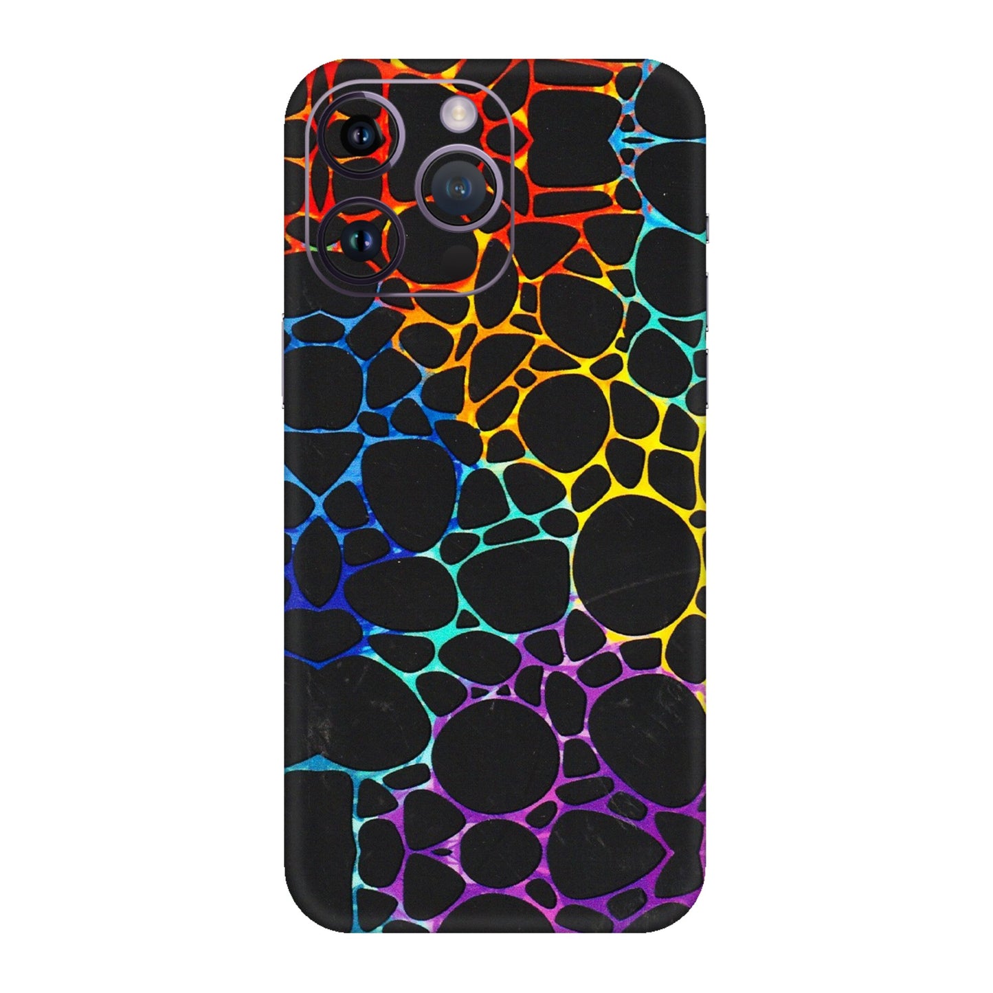 Apple iPhone Skins (All Models) - Abstract Art MultiColour - 3D Embossed Finish (L-133) iPhone 14 Pro