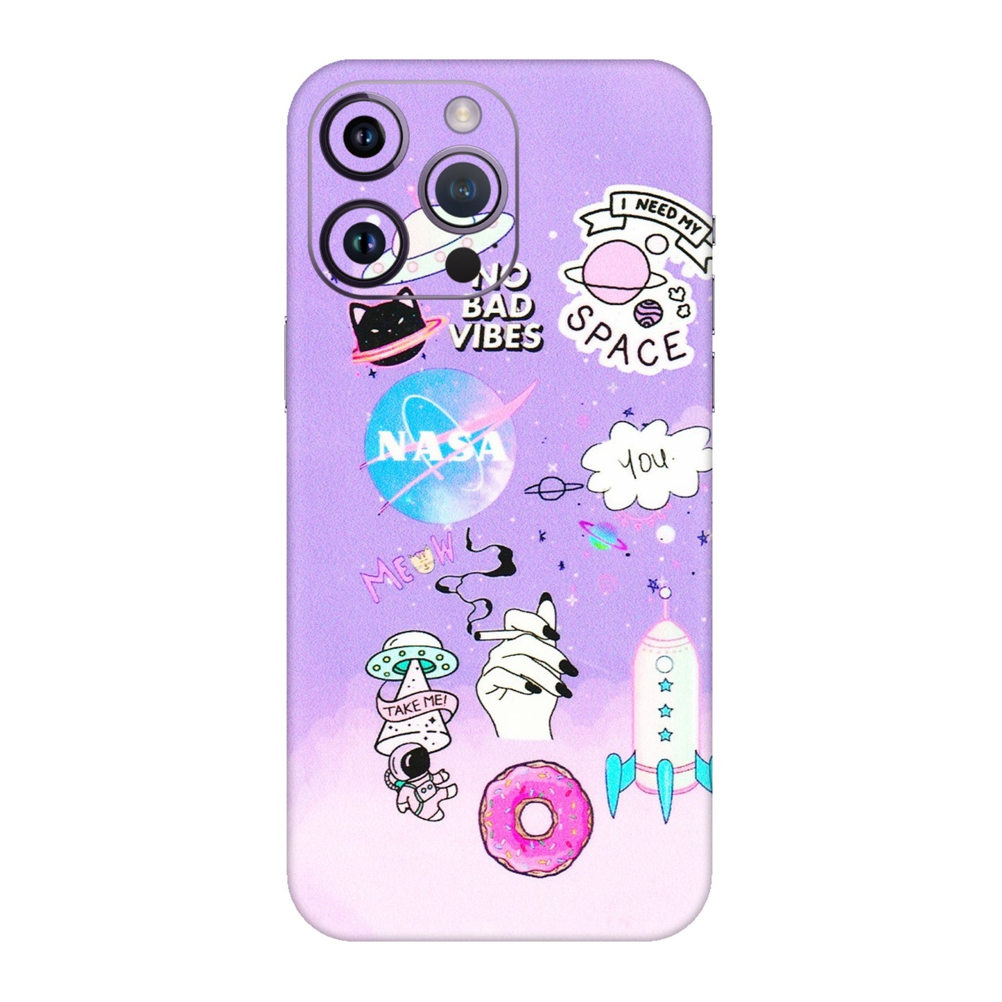 Apple iPhone Skins (All Models) - I Need My Nasa Skin - 3D Embossed Finish (L-149) iPhone 14 Pro