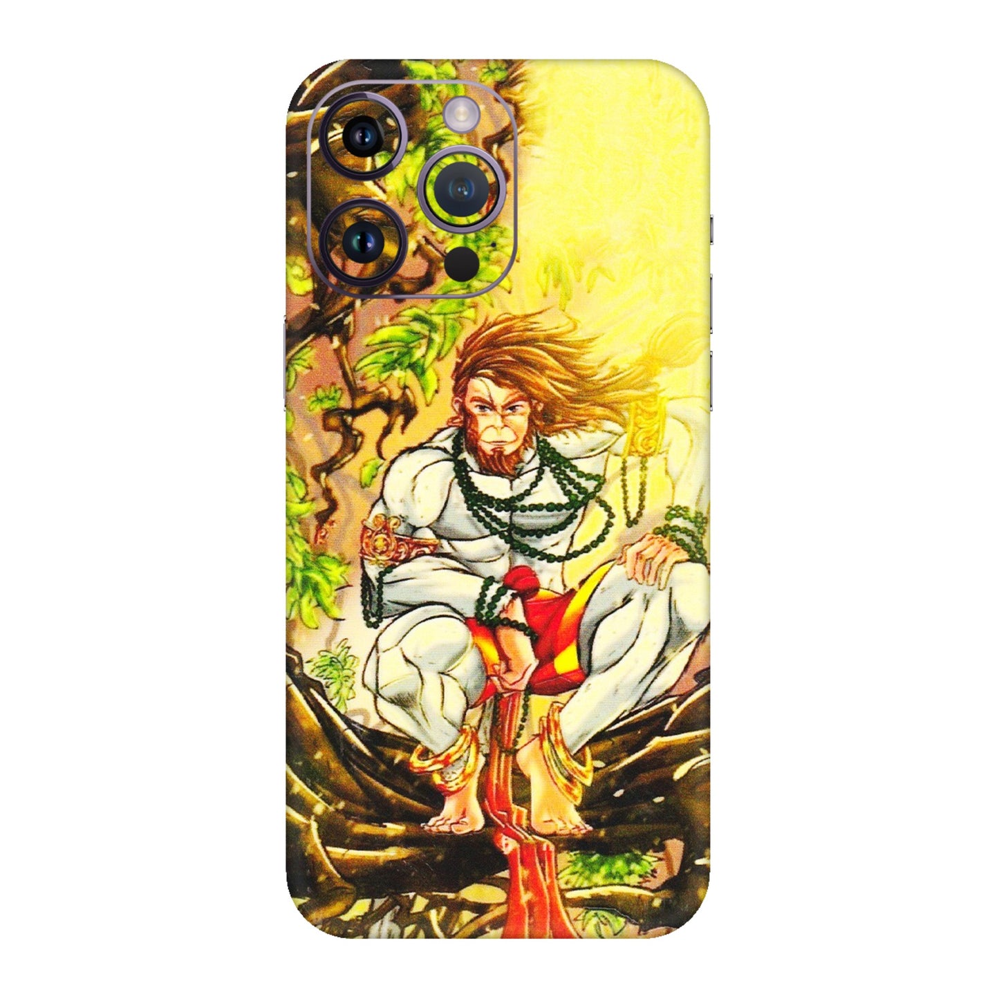 Apple iPhone Skins (All Models) - Lord Hanuman - 3D Embossed Finish (L-152) iPhone 14 Pro