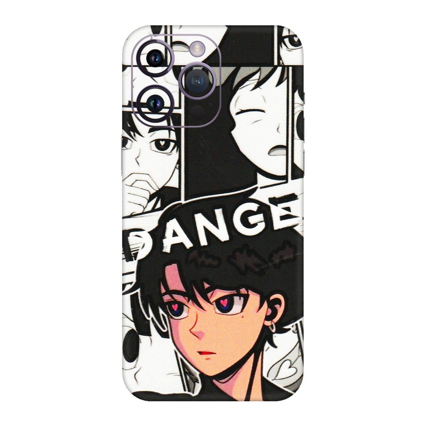 Apple iPhone Skins (All Models) - Danger Anime - 3D Embossed Finish (L-155) iPhone 14 Pro