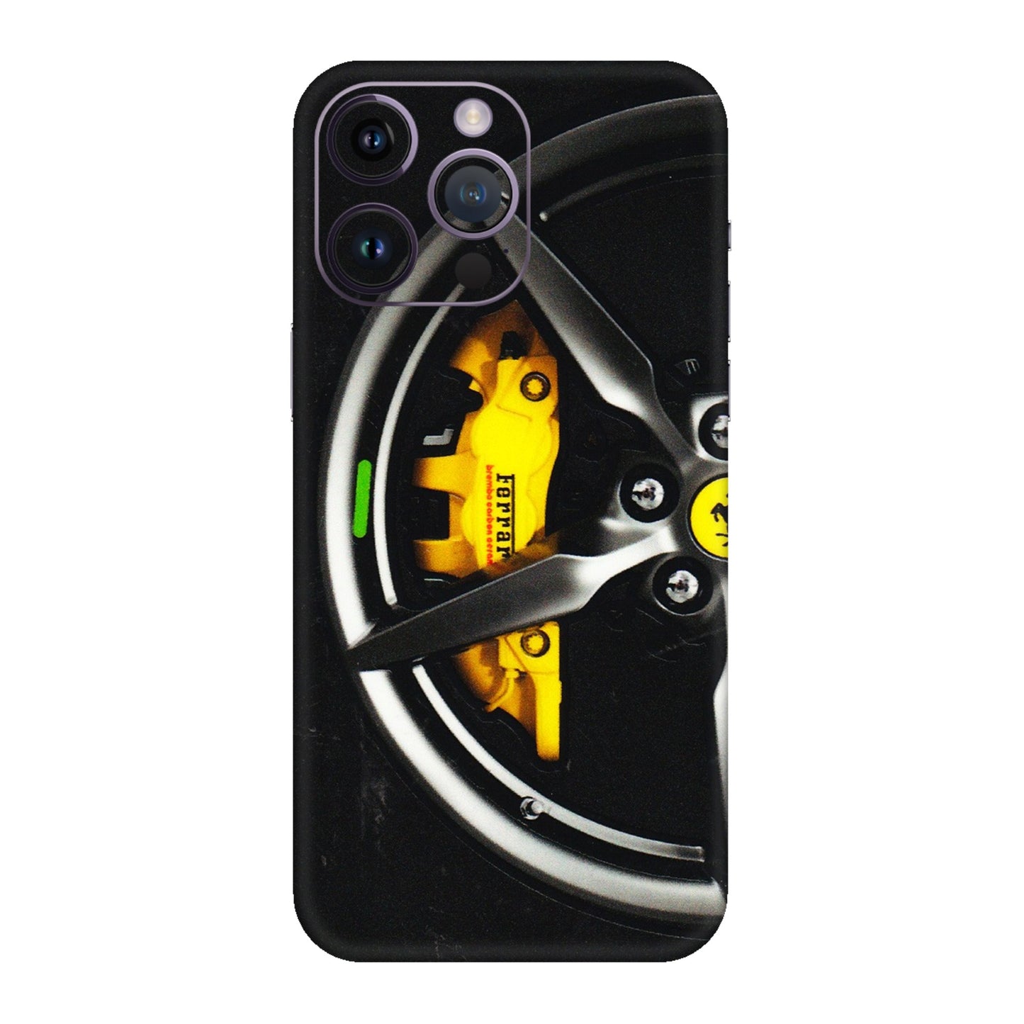 Apple iPhone Skins (All Models) - Ferrari Wheel Alloy - 3D Embossed Finish (L-173) iPhone 14 Pro