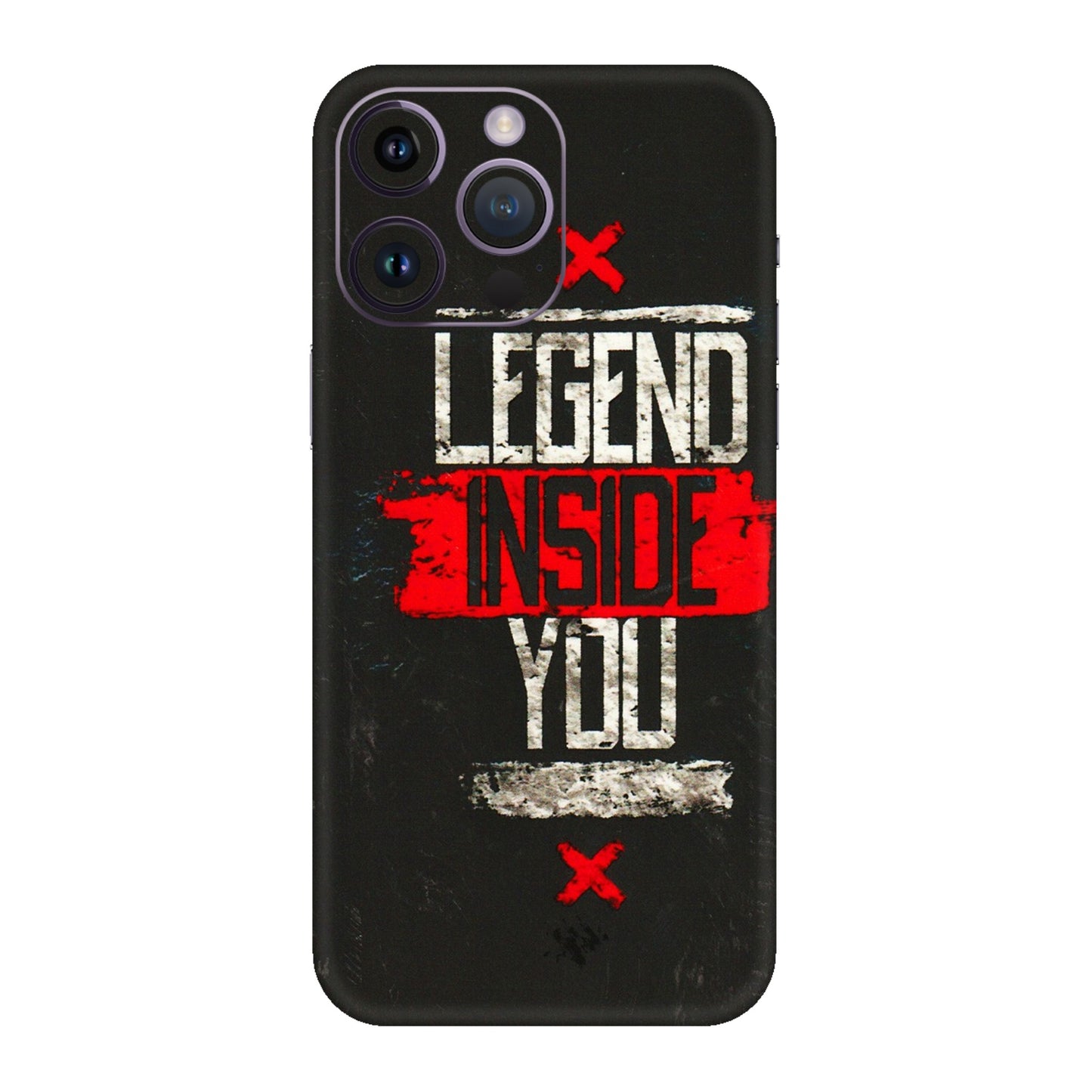 Apple iPhone Skins (All Models) - Legend Inside You - 3D Embossed Finish (L-186) iPhone 14 Pro