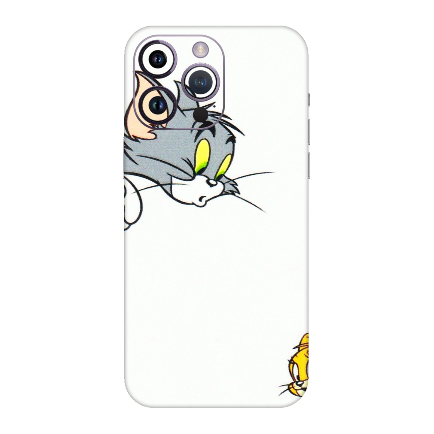 Apple iPhone Skins (All Models) - Cute Tom And Jerry - 3D Embossed Finish (L-220) iPhone 14 Pro