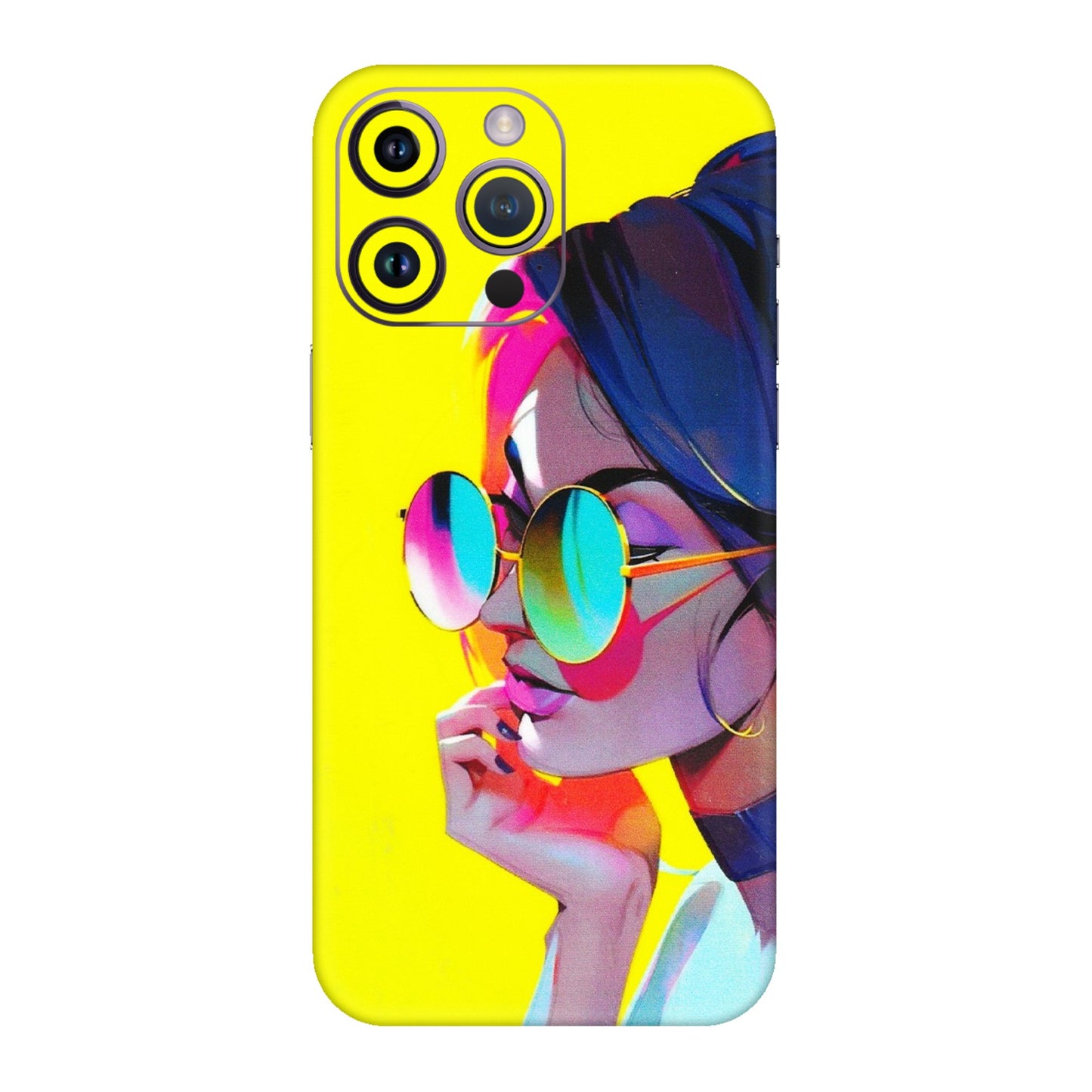 Apple iPhone Skins (All Models) - Bold Stylish Girl - 3D Embossed Finish (L-222) iPhone 14 Pro