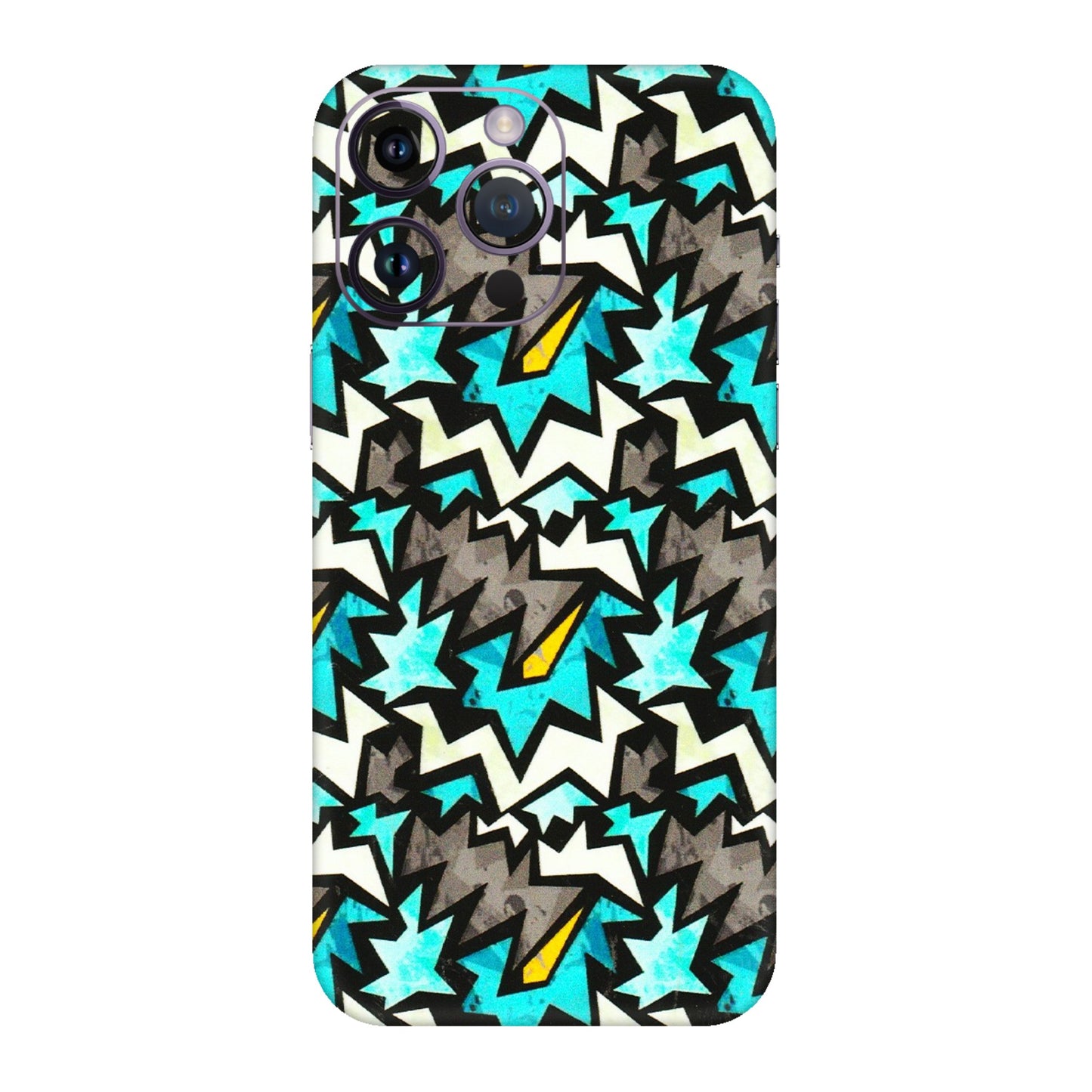 Apple iPhone Skins (All Models) - Funky Zig Zag - 3D Embossed Finish (L-223) iPhone 14 Pro
