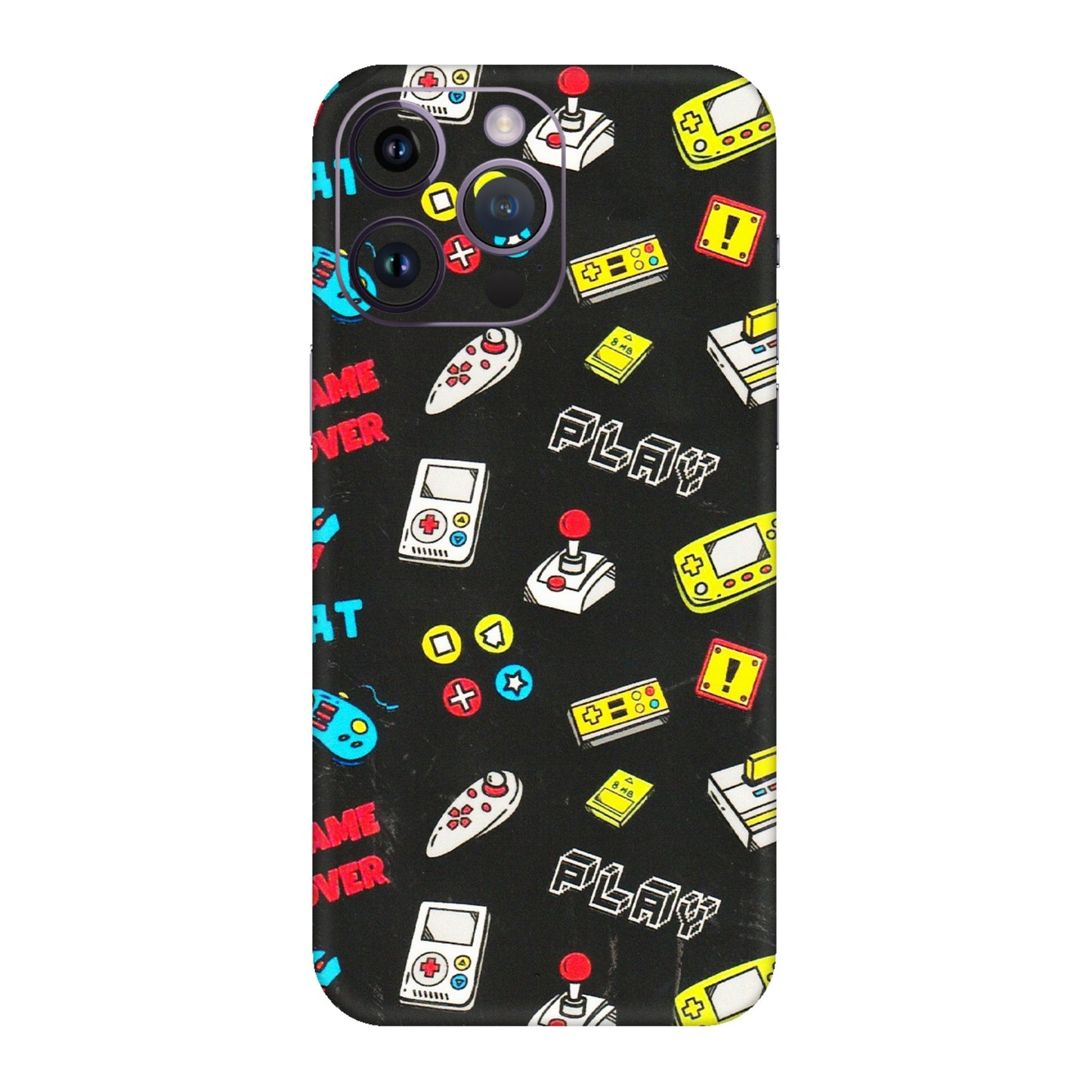 Apple iPhone Skins (All Models) - Gaming Doodles - 3D Embossed Finish (L-224) iPhone 14 Pro