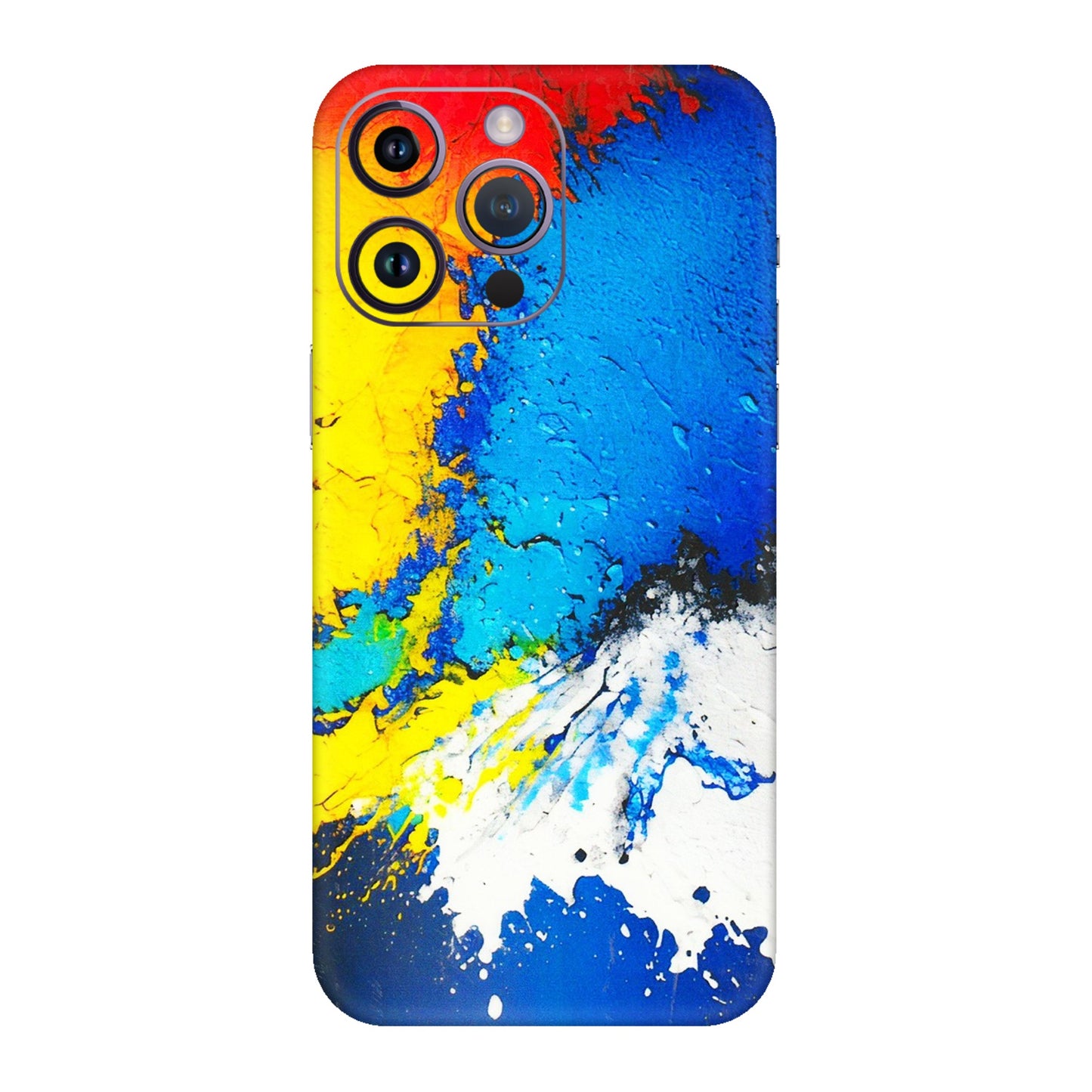 Apple iPhone Skins (All Models) - Acrylic Paint Spill - 3D Embossed Finish (L-229) iPhone 14 Pro