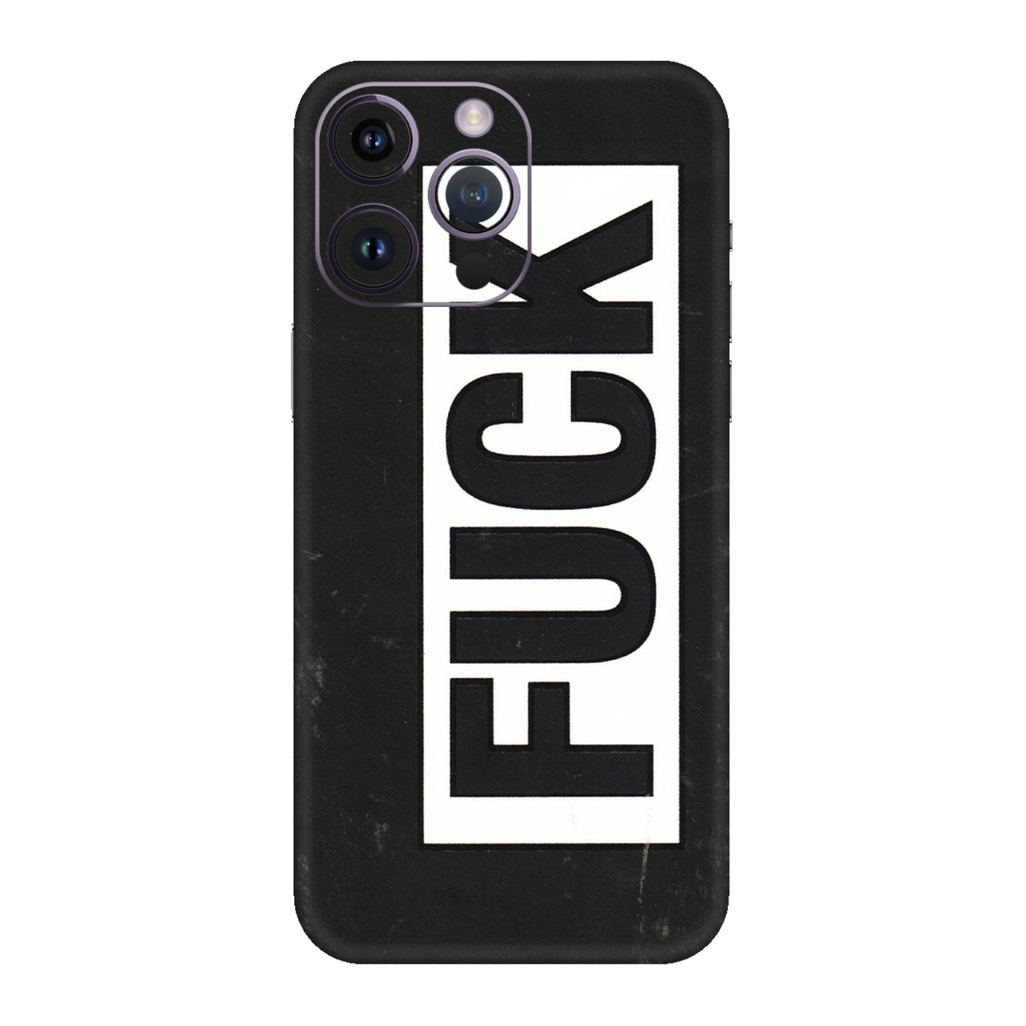 Apple iPhone Skins (All Models) - The F Word - 3D Embossed Finish (L-255) iPhone 14 Pro