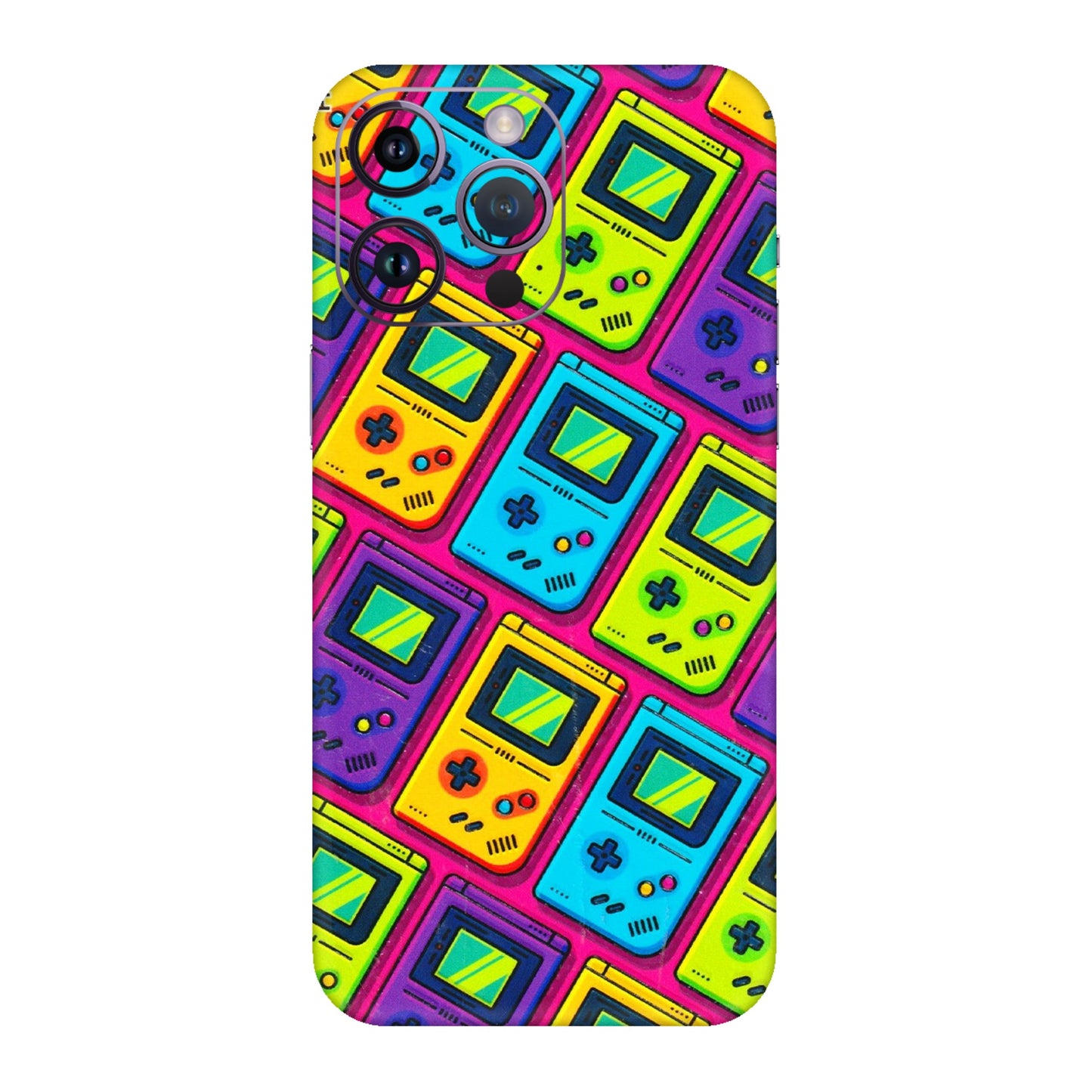 Apple iPhone Skins (All Models) - Gameboy Colourful - 3D Embossed Finish (L-266) iPhone 14 Pro