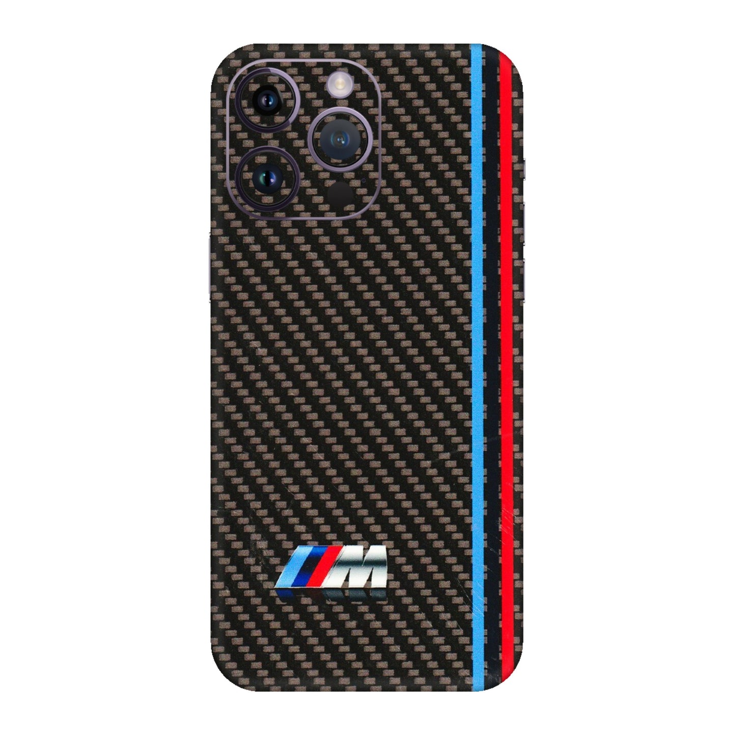 Apple iPhone Skins (All Models) - BM Carbon Fiber Feels - 3D Embossed Finish (L-38) iPhone 14 Pro