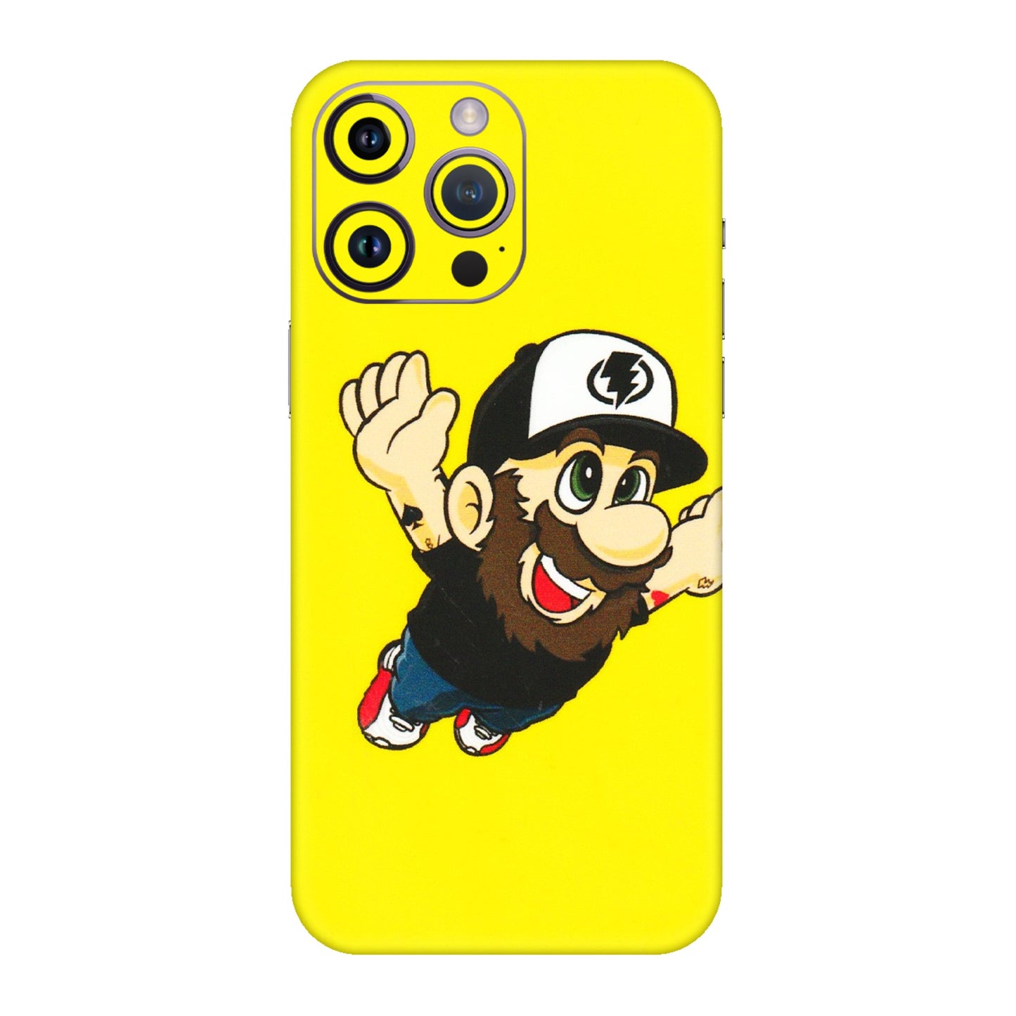 Apple iPhone Skins (All Models) - Flying Beardo - 3D Embossed Finish (L-60) iPhone 14 Pro