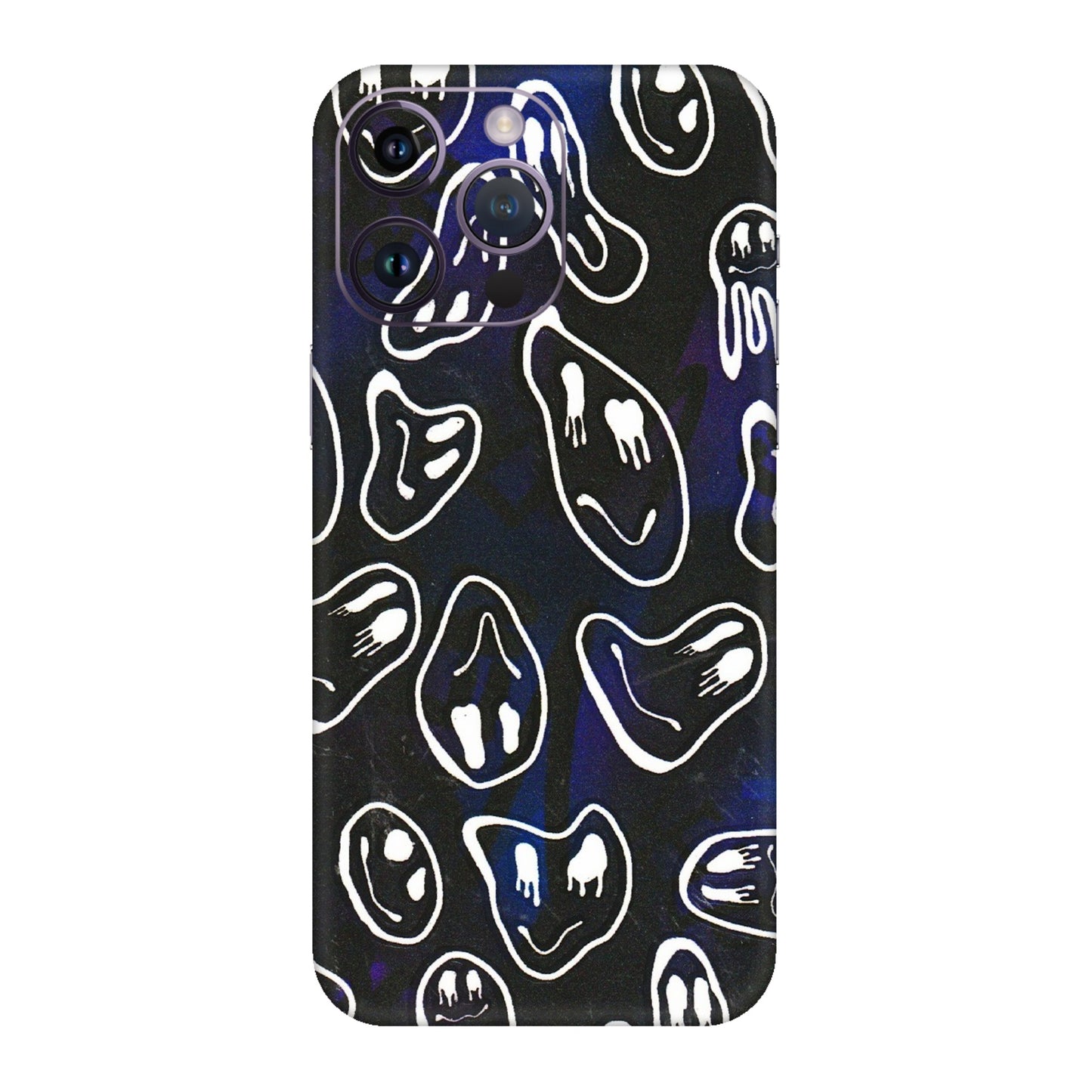 Apple iPhone Skins (All Models) - Distorted Smileys - 3D Embossed Finish (L-92) iPhone 14 Pro